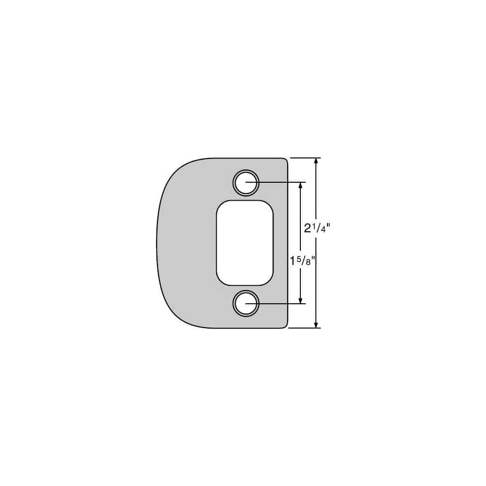 Kwikset 84638 21/4 Inch Full Lip Strike Plate #84638-008