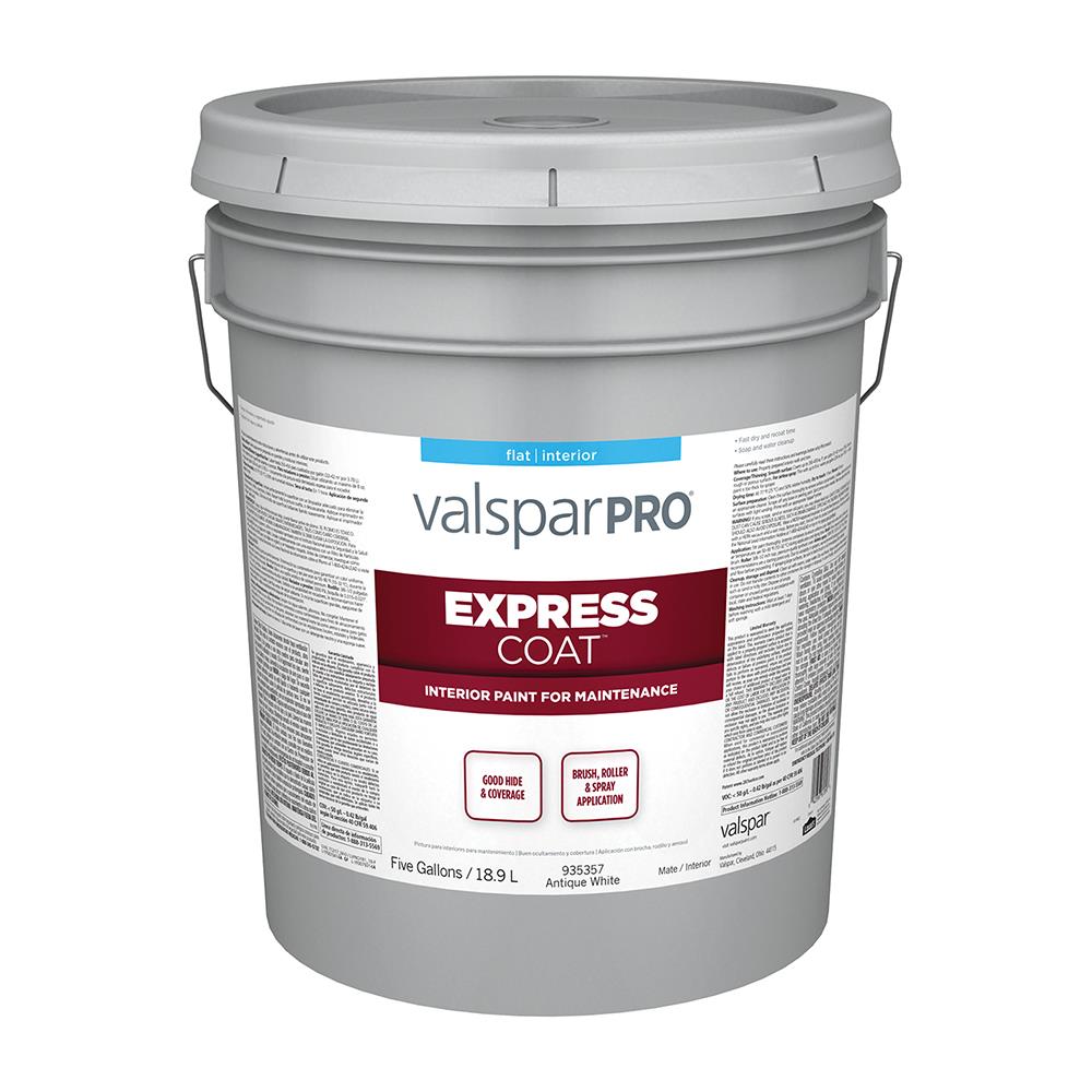 Valspar ExpressCoat Flat Tintable Latex Interior Paint (5-Gallon) at ...