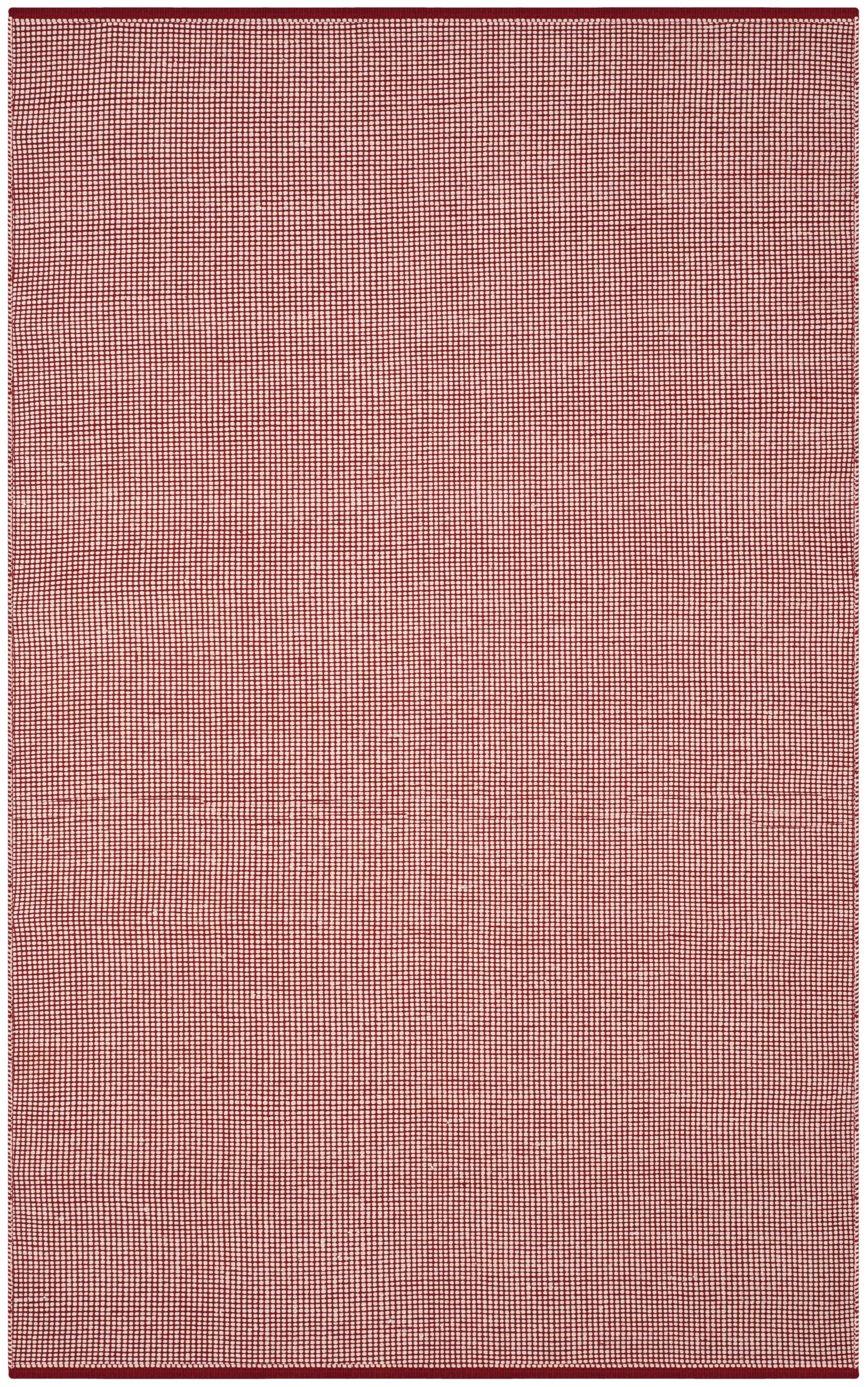 Montauk Red and Ivory 6' x 9' Handwoven Cotton Area Rug