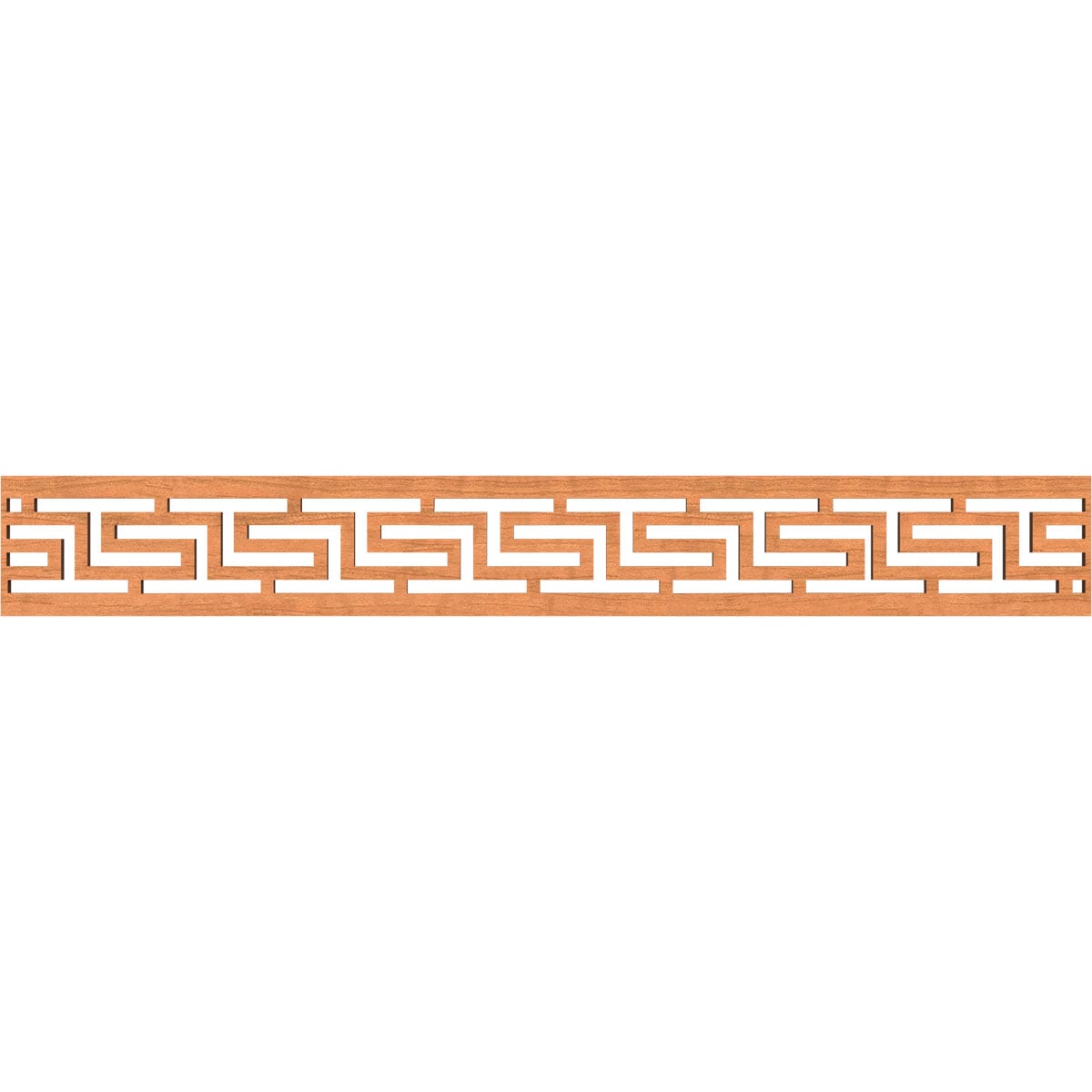 Ekena Millwork MLDB06X46TULCH Tulum Fretwork Flat Trim 6-in x 3.86-ft Cherry Brown Unfinished 2156303 Pierced Wall Panel Moulding