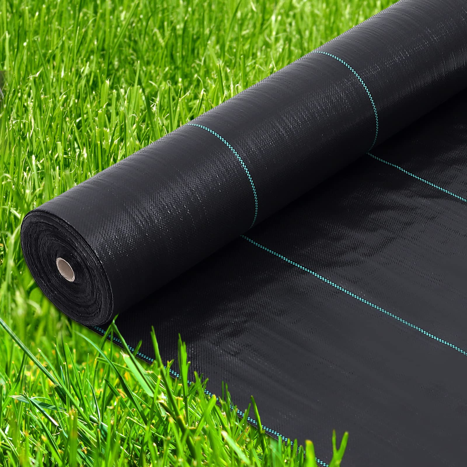 IdealHouse Heavy Duty Weed Barrier Landscape Fabric - 3ft x 300ft Ground Cover - 3.24oz High Permeability Weed and Erosion Control - Easy Installation - for Flower Beds Driveways Garden
