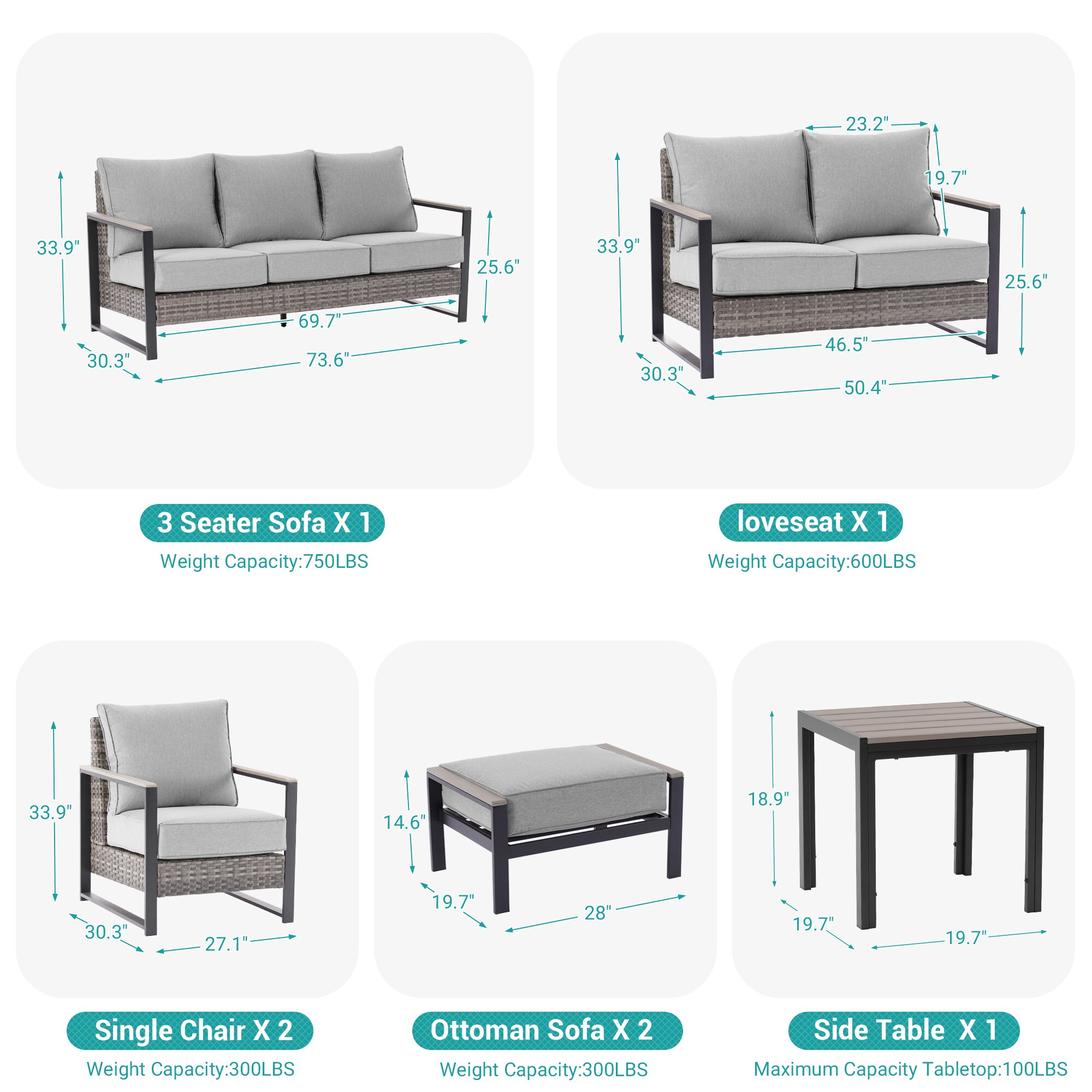 ACEGOSES LW-148HLY-S3T7 Patio-Conversation-Sets - View #3