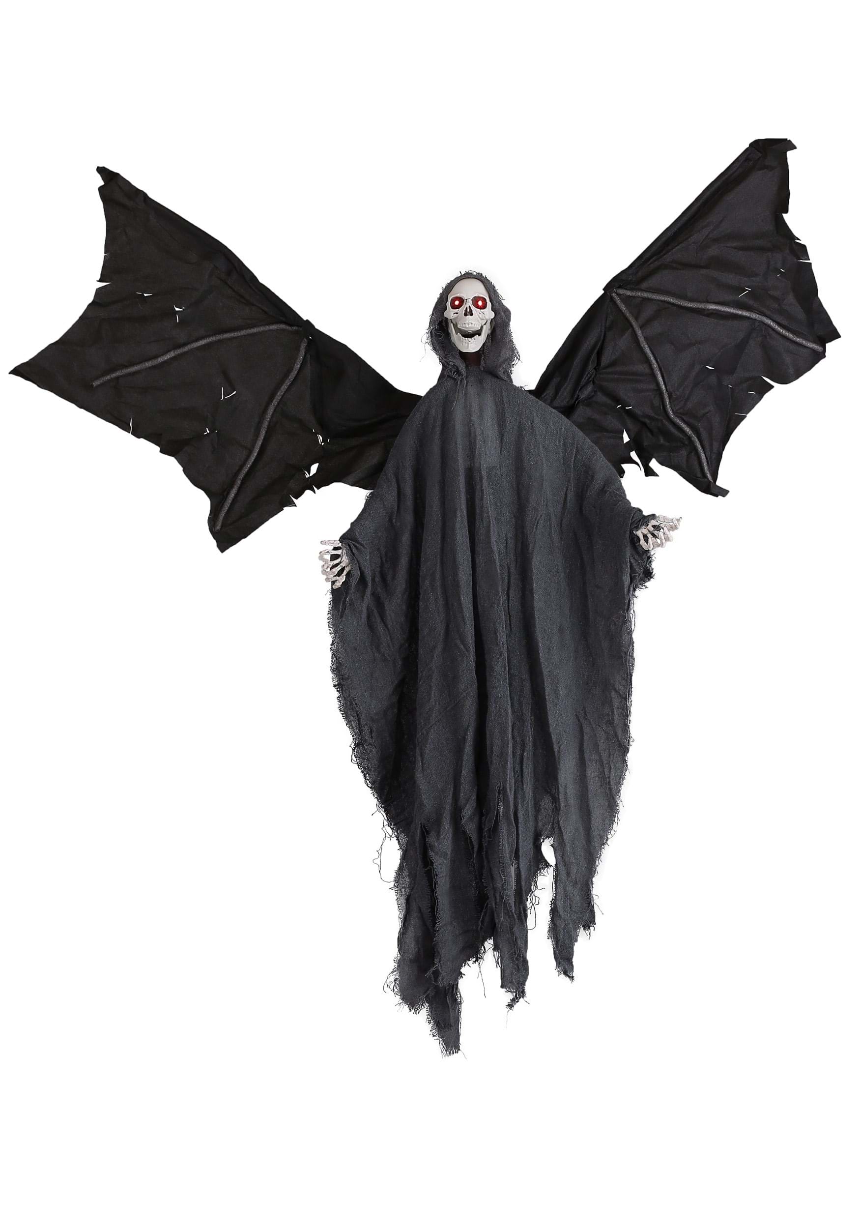 HalloweenCostumes.com FUN3037 FUN Costumes 3.8FT Animated Flying Grim Reaper Prop Skeleton Decorations Standard