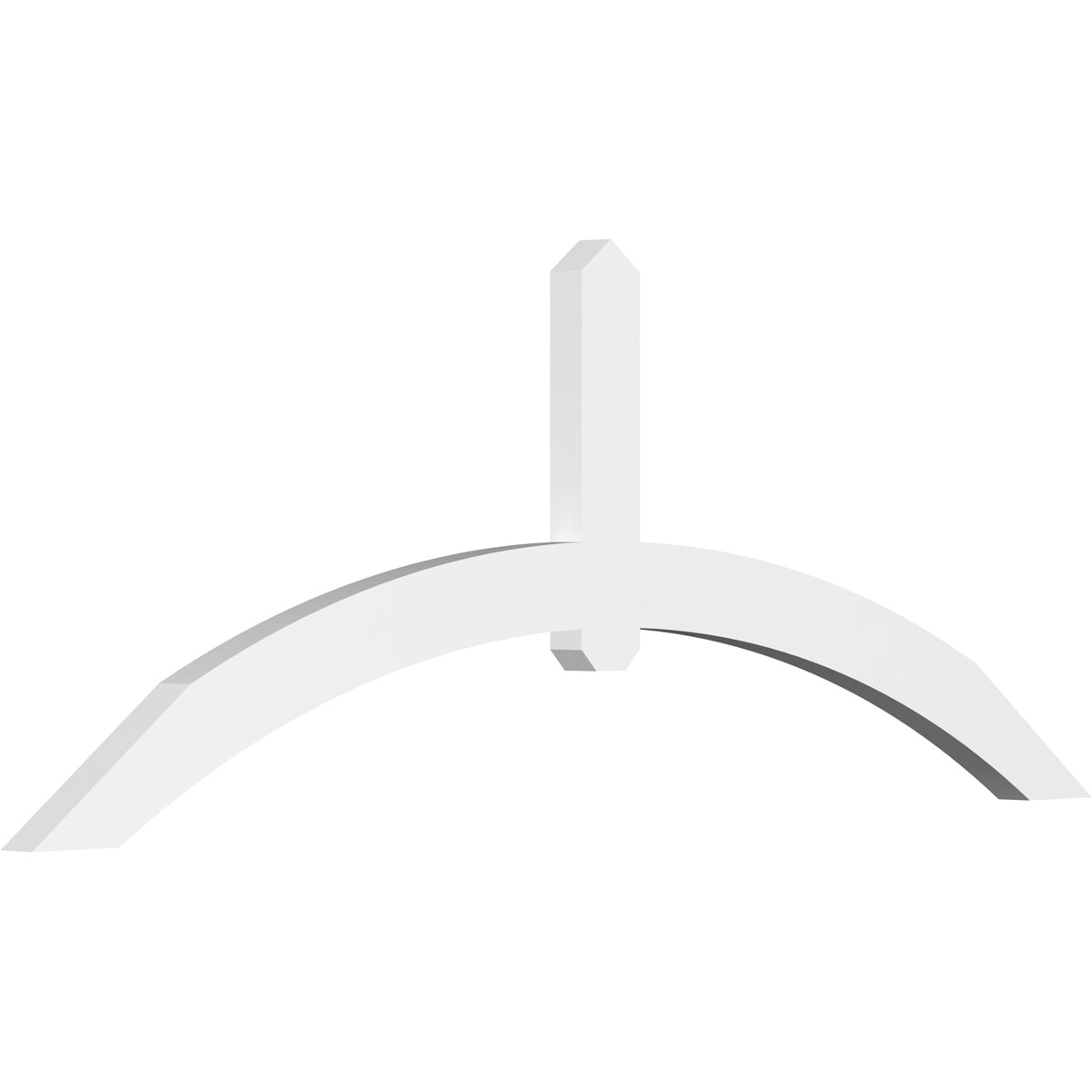 Ekena Millwork GBP072X27X0204ARC00 Archdale White PVC Gable bracket