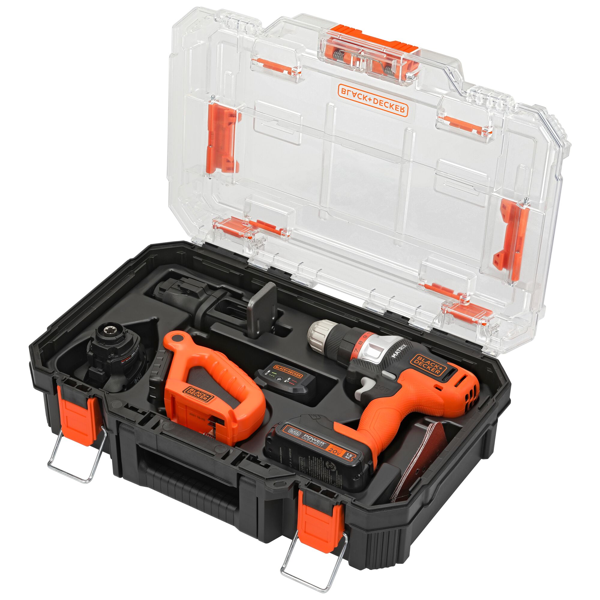 BLACK+DECKER 4-Tool Power Tool Combo Kit with Hard Case (1-Battery