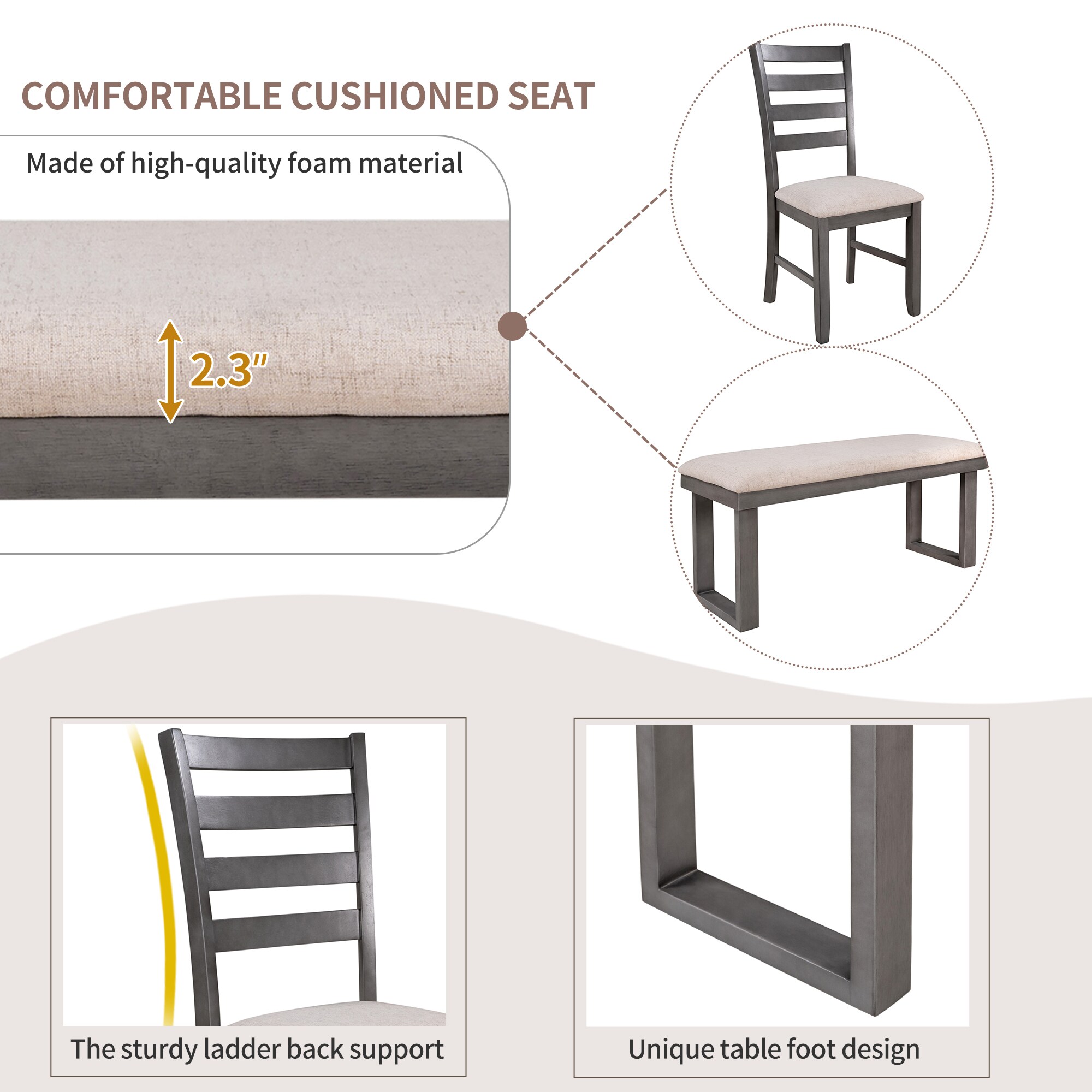 LIVIZA GIZ-TXX055GR Dining-Sets - View #5