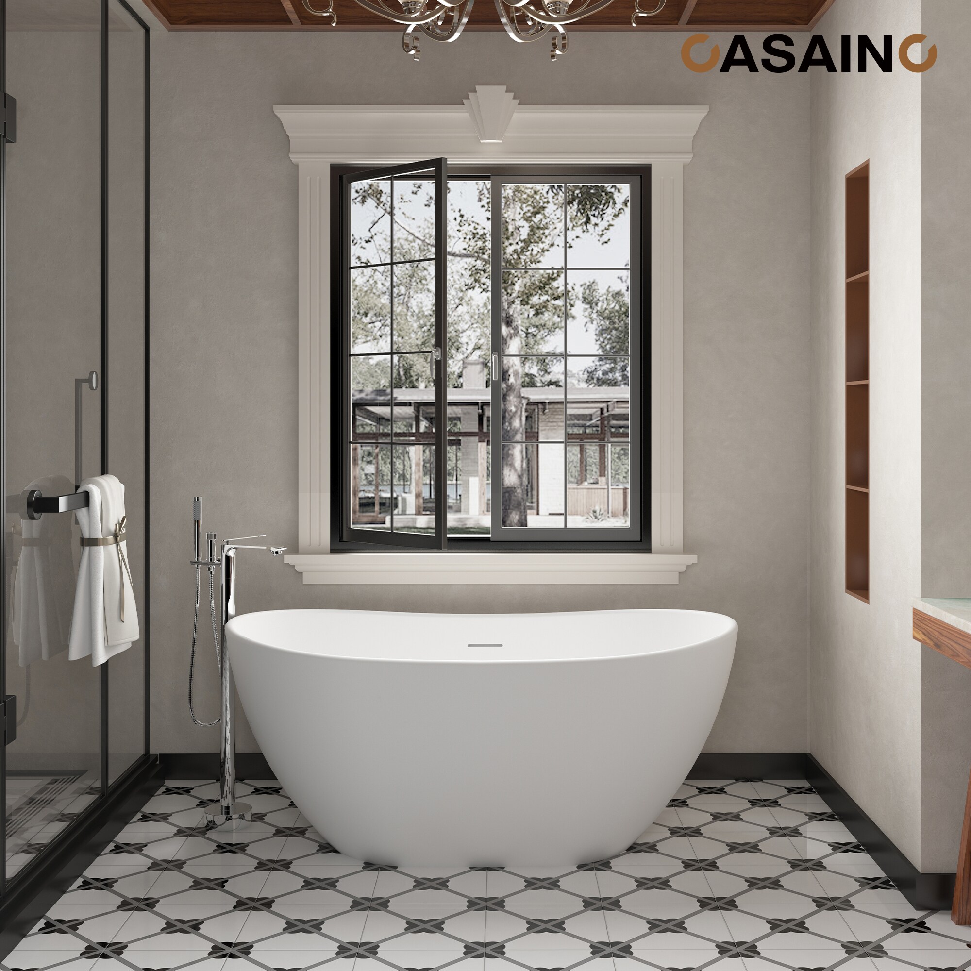 CASAINC TC12-ORB Roman-Tub-Faucets - View #2