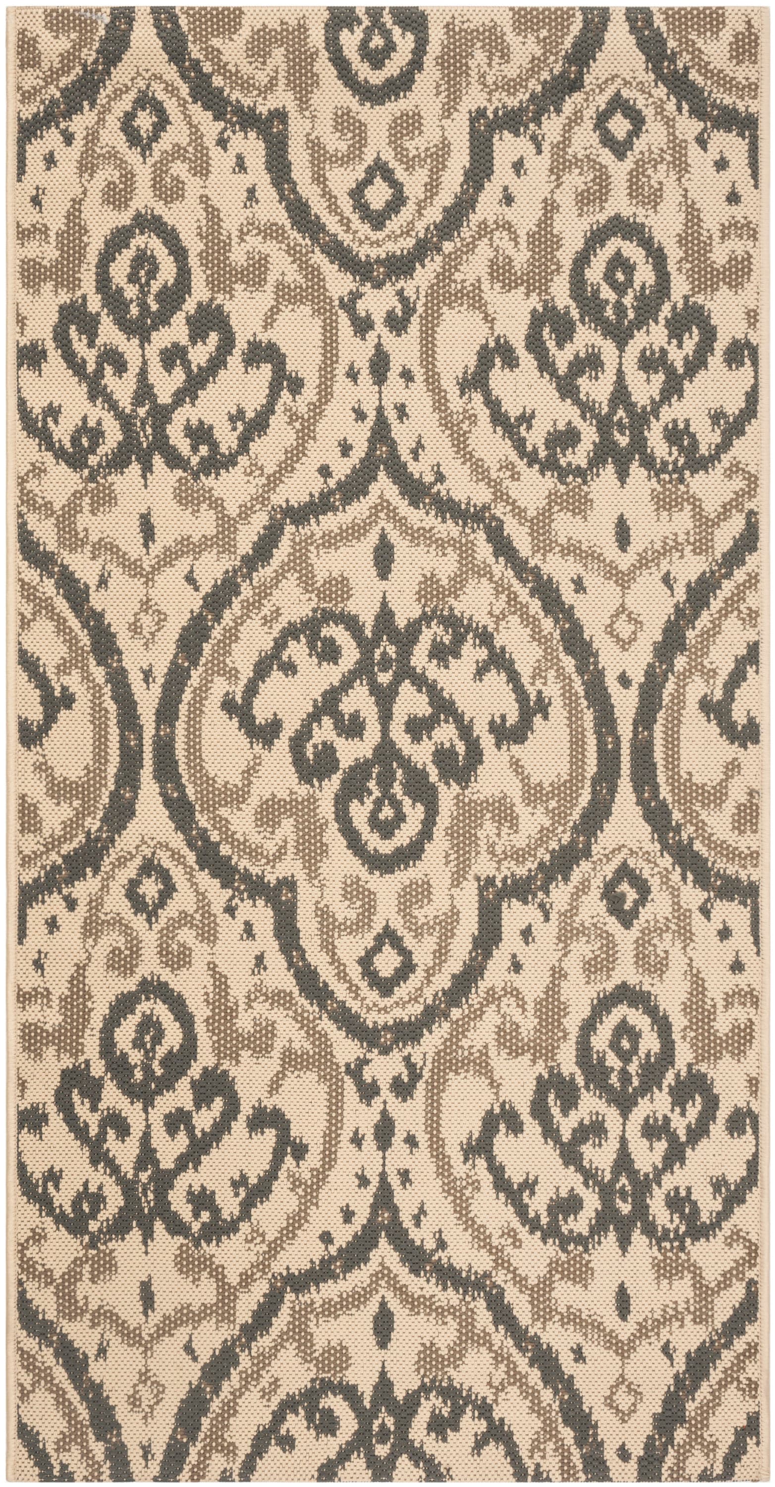 Martha Stewart MSR4114-23612-3 Fairview 3 x 5 (ft) Loomed Polypropylene Beige/Anthracite Rectangular Indoor Abstract Farmhouse/Cottage Throw rug