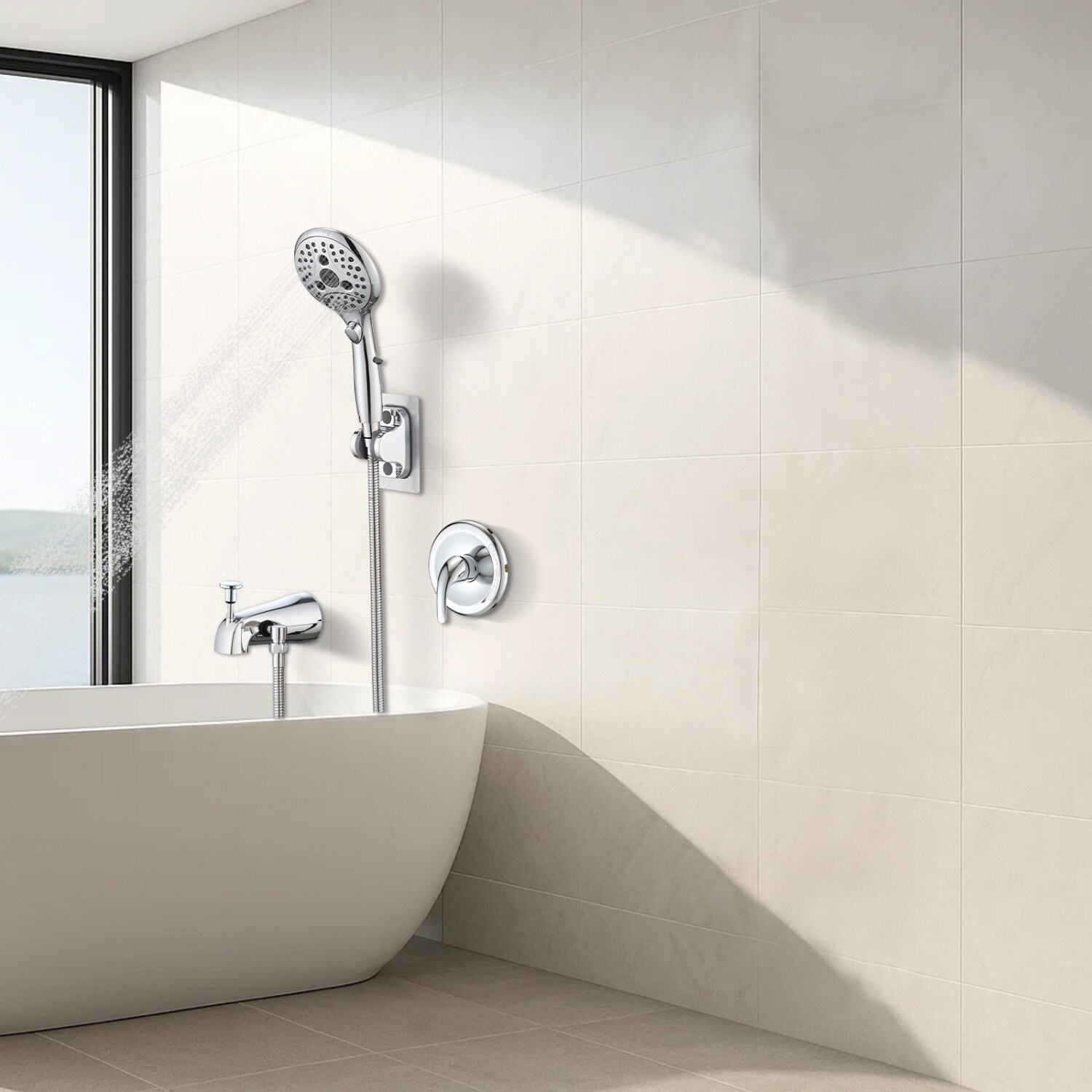 LUCKY ONE LO-KE4094013P Roman-Tub-Faucets - View #3