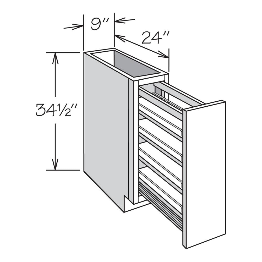 Allen + Roth Aveley 36-in W x 34.5-in H x 24-in D Linen Maple Drawer Base Semi-Custom Cabinet 21363Av