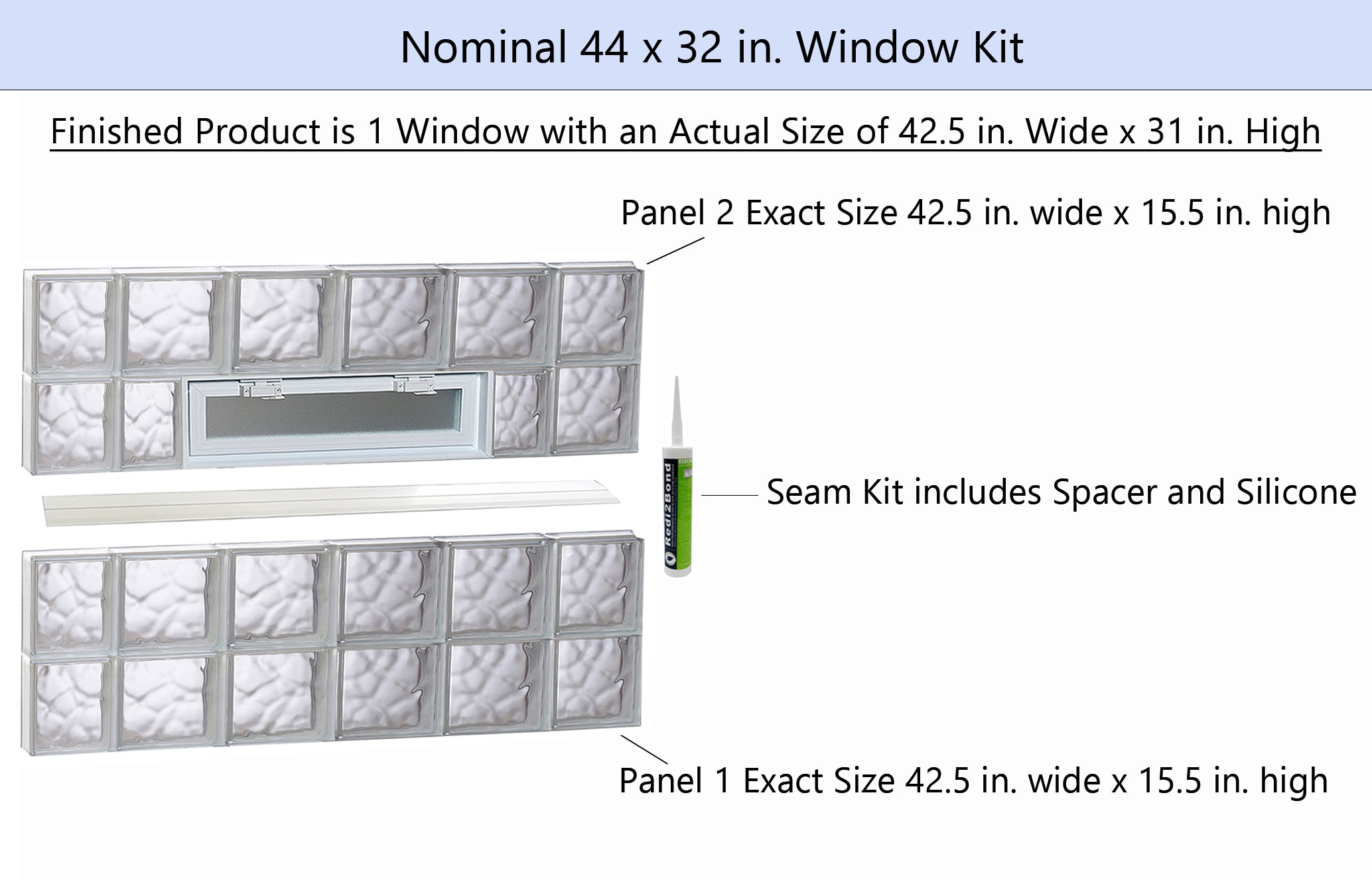 REDI2SET V4432DC Glass-Block-Windows - View #2