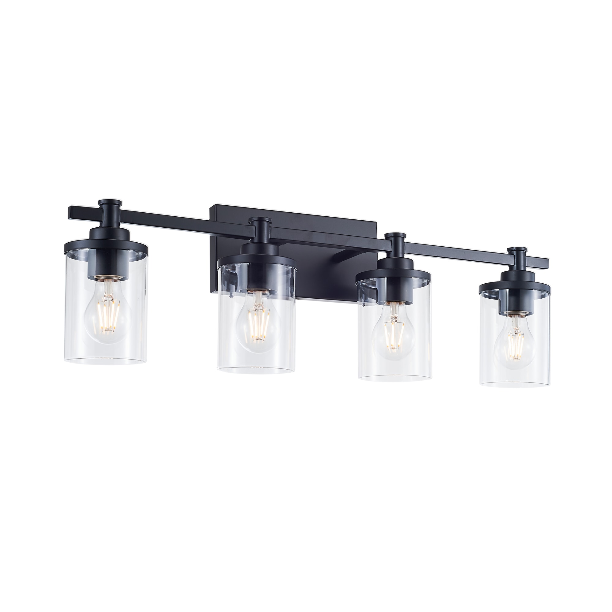 Forclover CJFL-P216832 Vanity Lights 26.46-in 4 -Light Matte Black Modern/contemporary Vanity light