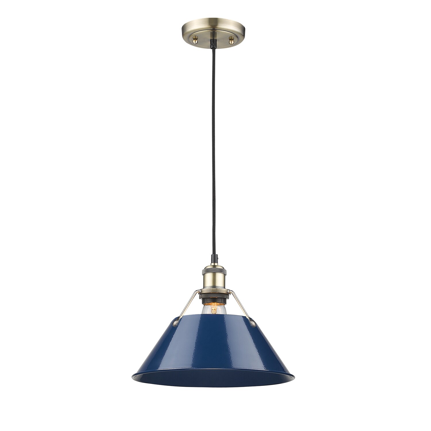 Golden Lighting 3306-L AB-NVY Pendant-Lights - View #2
