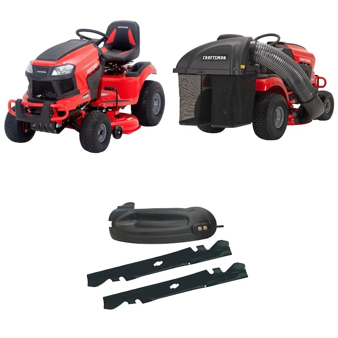 CRAFTSMAN  T2200K Turn Tight 42-in Gas Riding Lawn Mower with Bagger and Mulch Kit