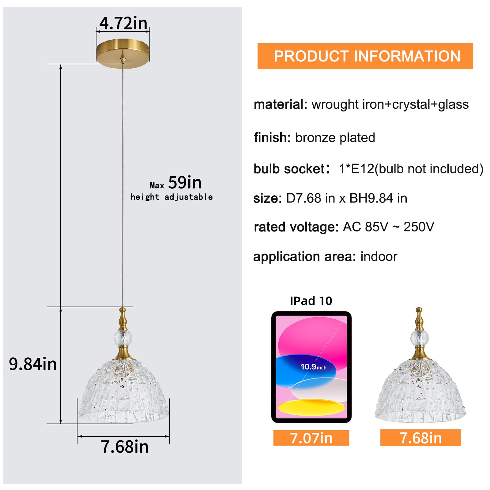 IUEST LIU0824R436 Pendant-Light-Stem-Kits - View #4
