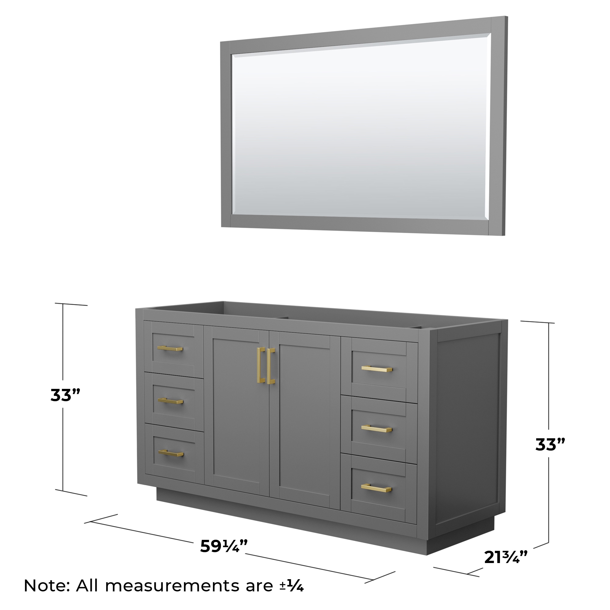 Wyndham Collection WCF292960SGGCXSXXM58 vanities - View #4