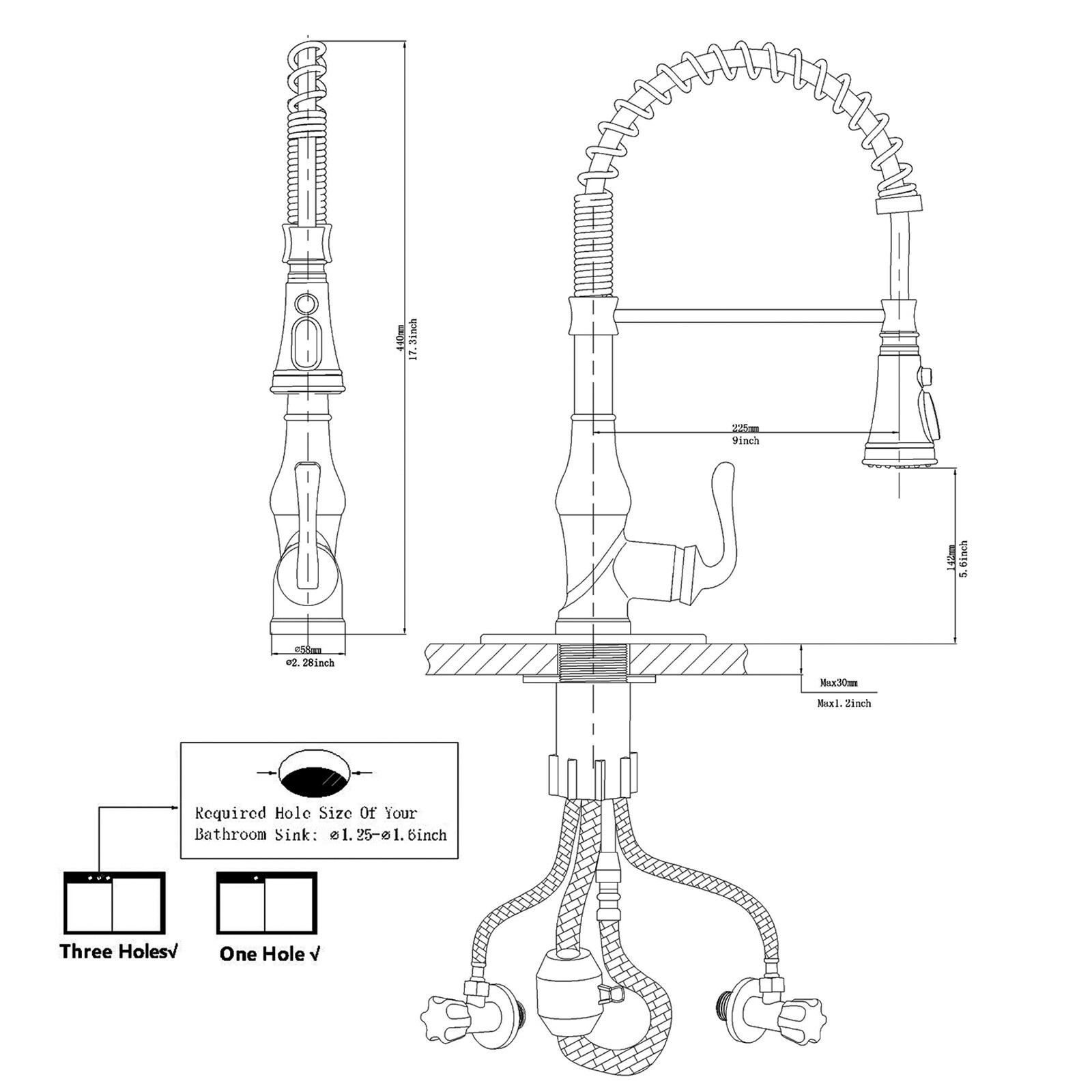 BWE A-94555-BLACK Kitchen-Faucets - View #9