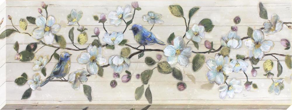  1607-8184LOW 14-in H x 37-in W Floral Print on Canvas