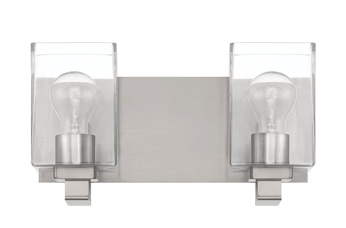 Craftmade 18514BNK2 McClane 14-in 2 -Light Brushed Nickel Transitional Vanity light
