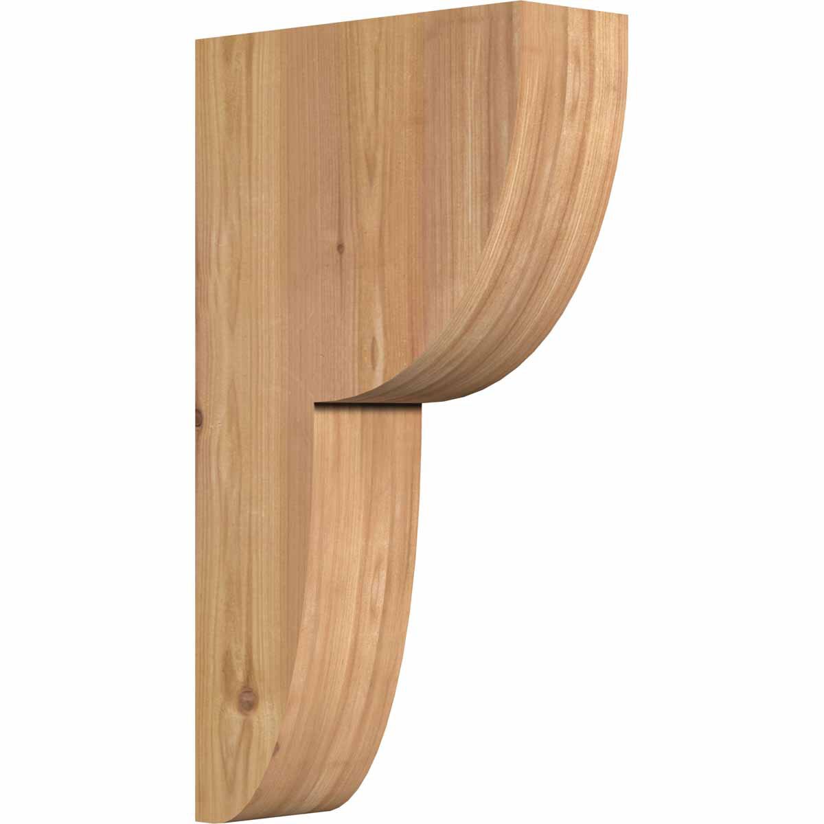 Ekena Millwork COR04X10X18CRE00SWR 3.5-in x 10-in x 18-in Crestline Unfinished Western red cedar Wood Paintable/Stainable Corbel
