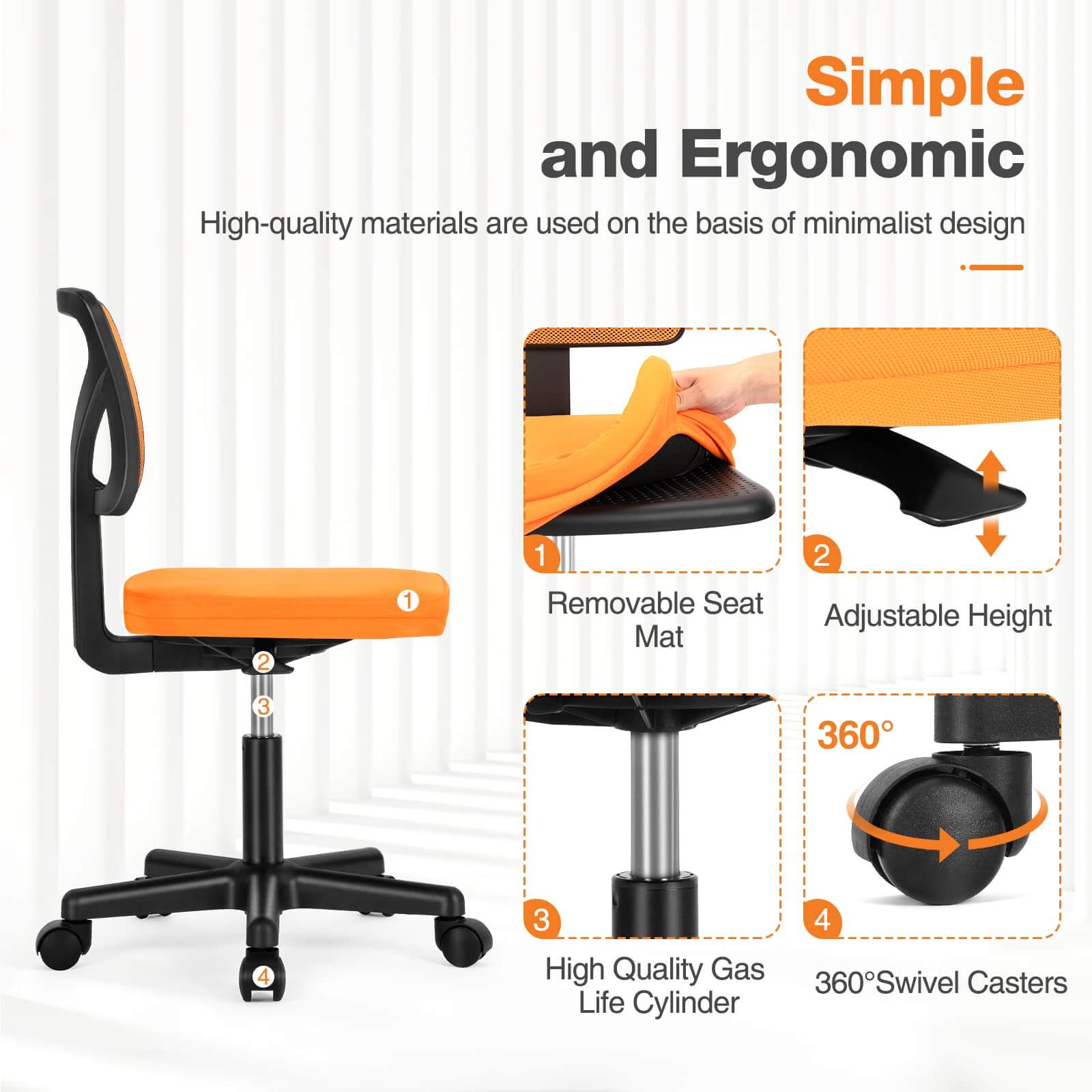 Bestier USLOW-HJ236387 Office-Chairs - View #3