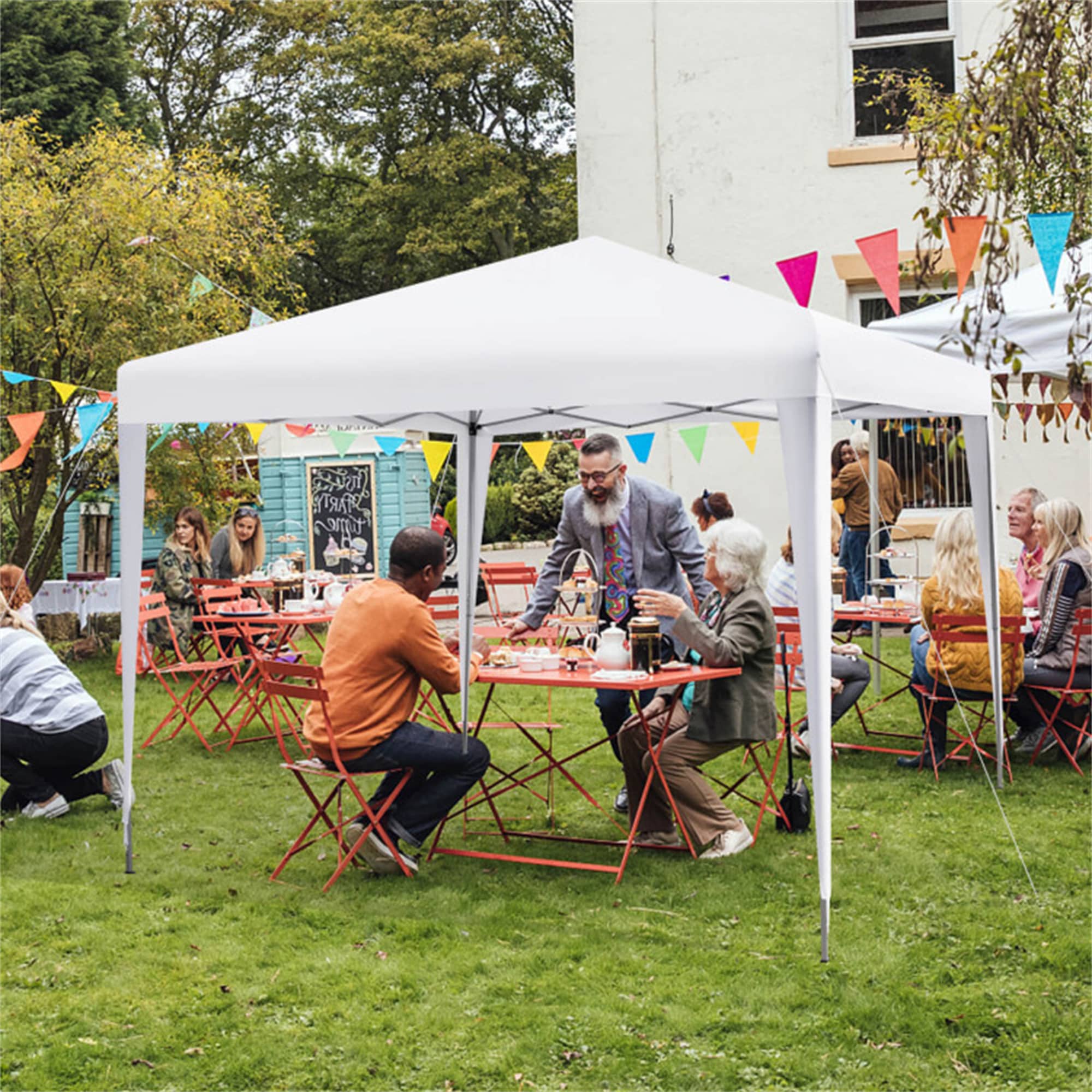 BABOOM BOM-0483BE-CO 10-Feet x 10-Feet Square White Pop-up canopy