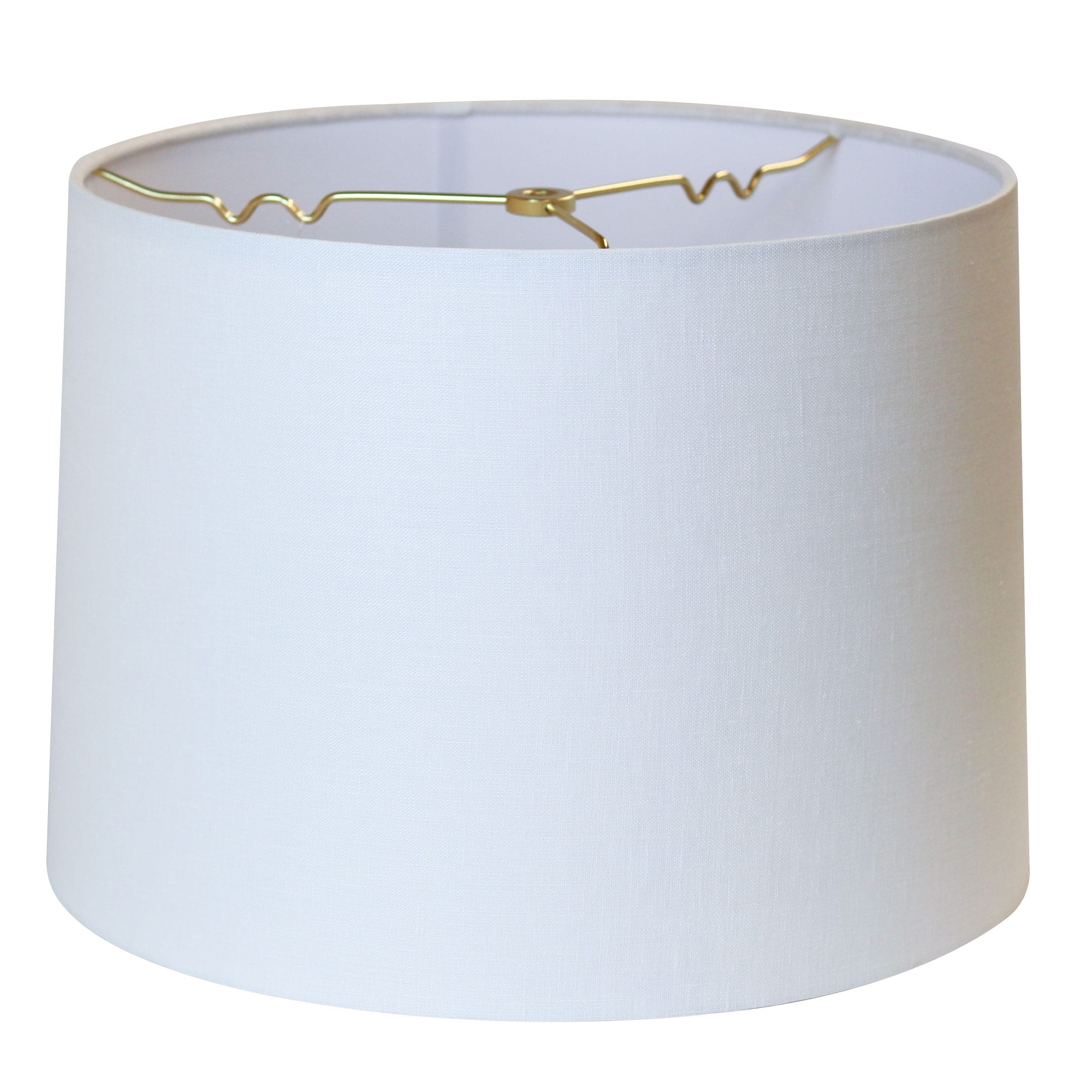 Cloth & Wire White Linen Hardback Drum Lampshade 17 Inch Top