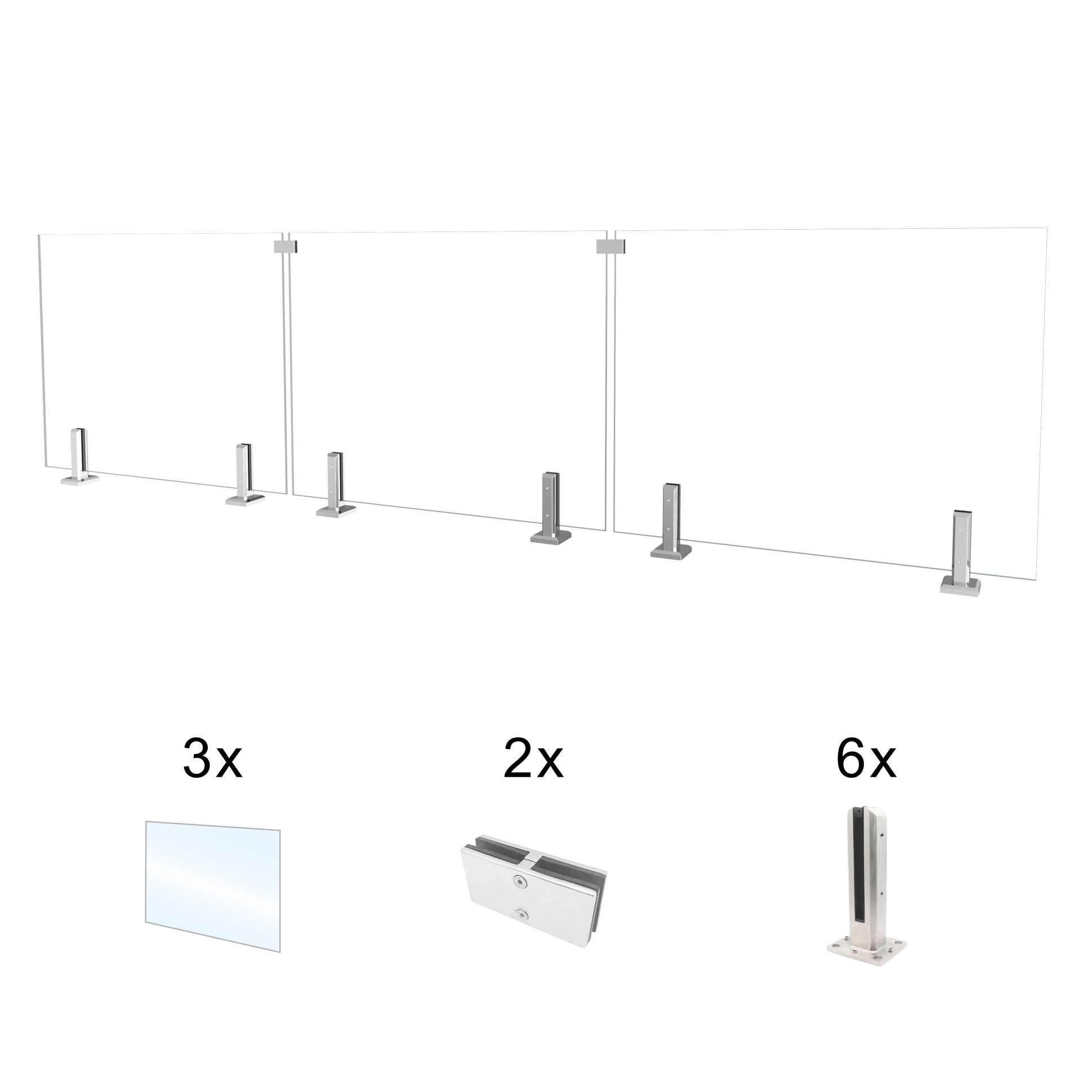 UNIKOO L170-175X44-3PC-CH railings - View #10