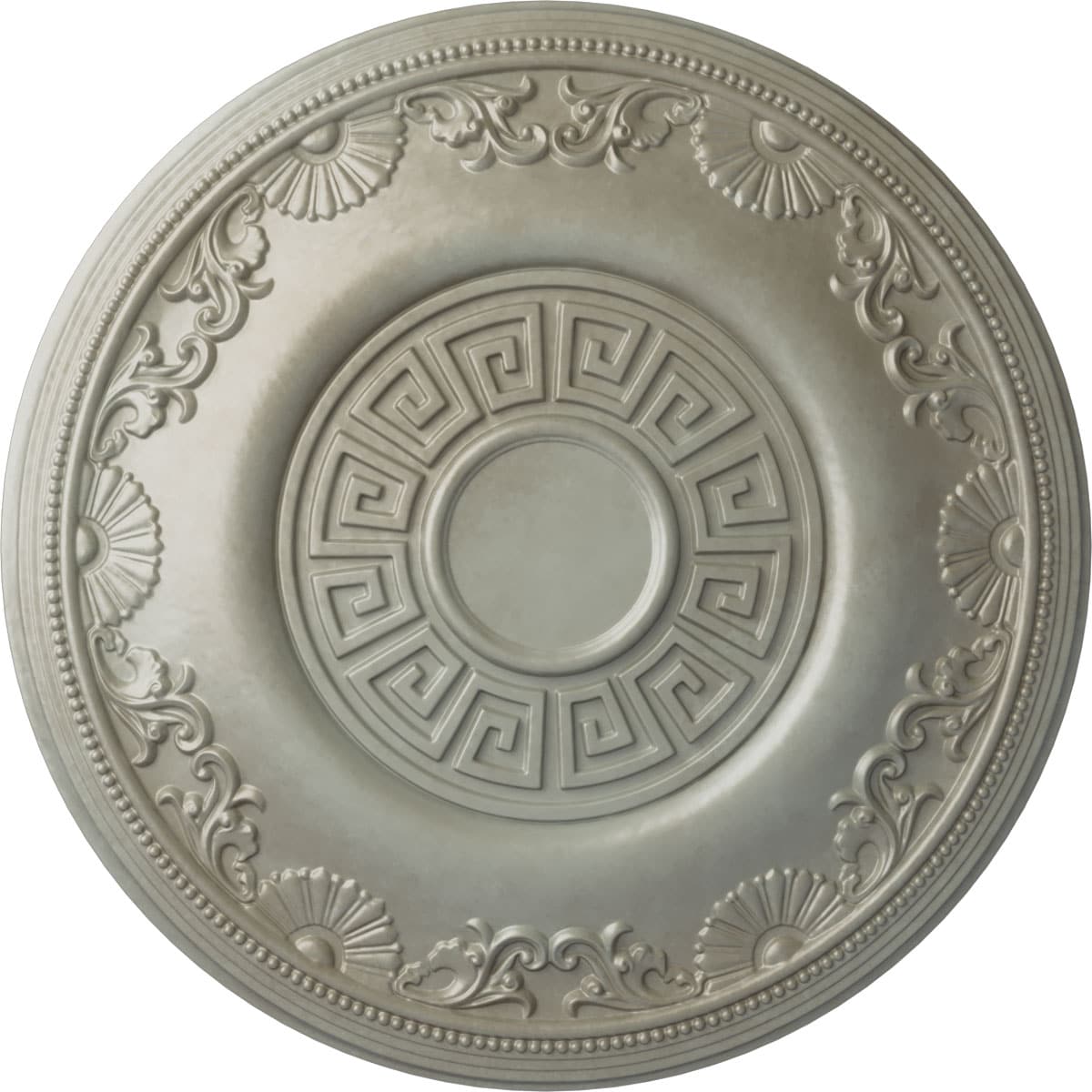 Ekena Millwork CM25NEFLS Nestor 25.875-in W x 25.875-in L Painted Flash Gold Polyurethane Whole Ceiling Medallion