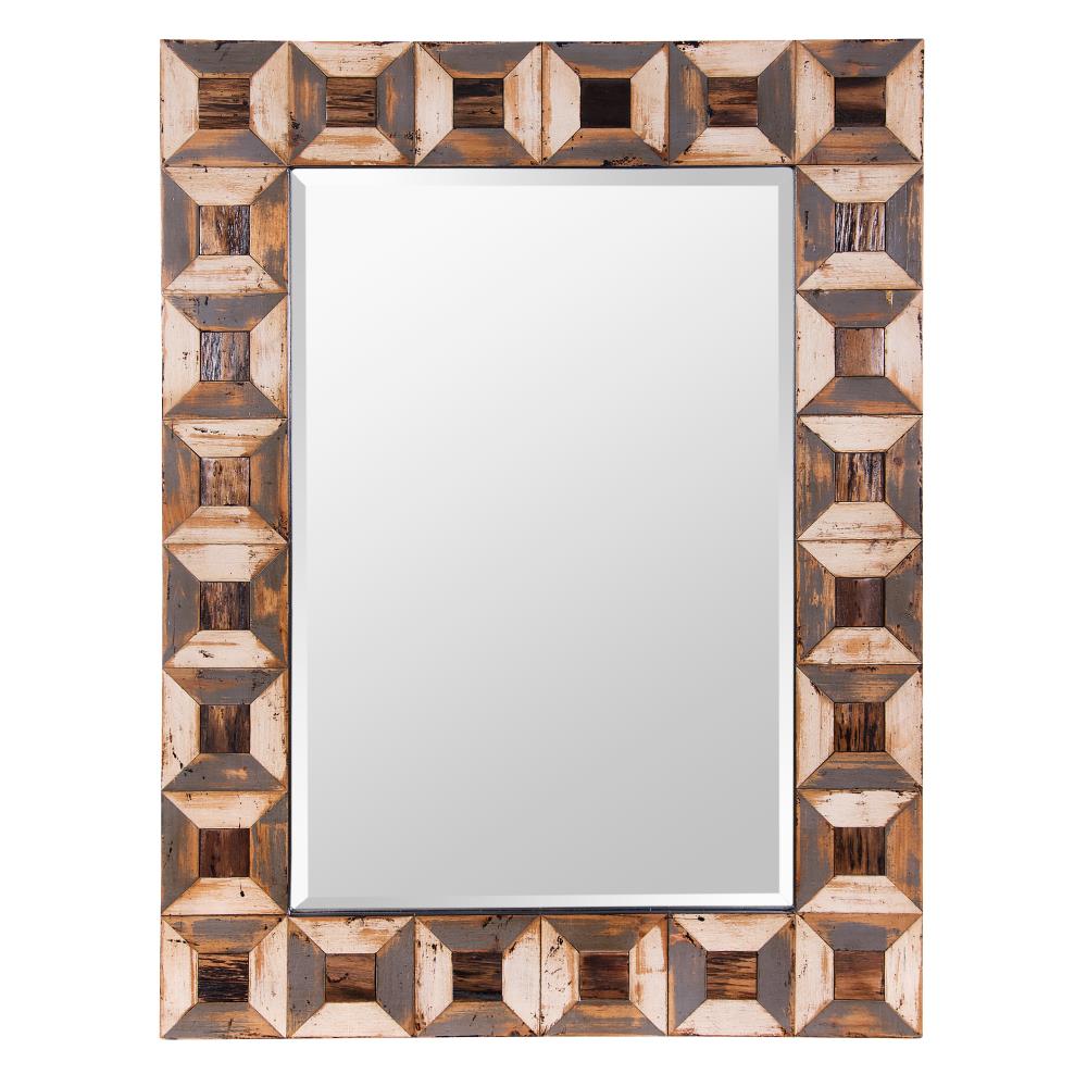 Varaluz 4DMI0114 Casa 30-in W x 2.5-in H Rectangle Reclaimed Wood Framed Wall Mirror