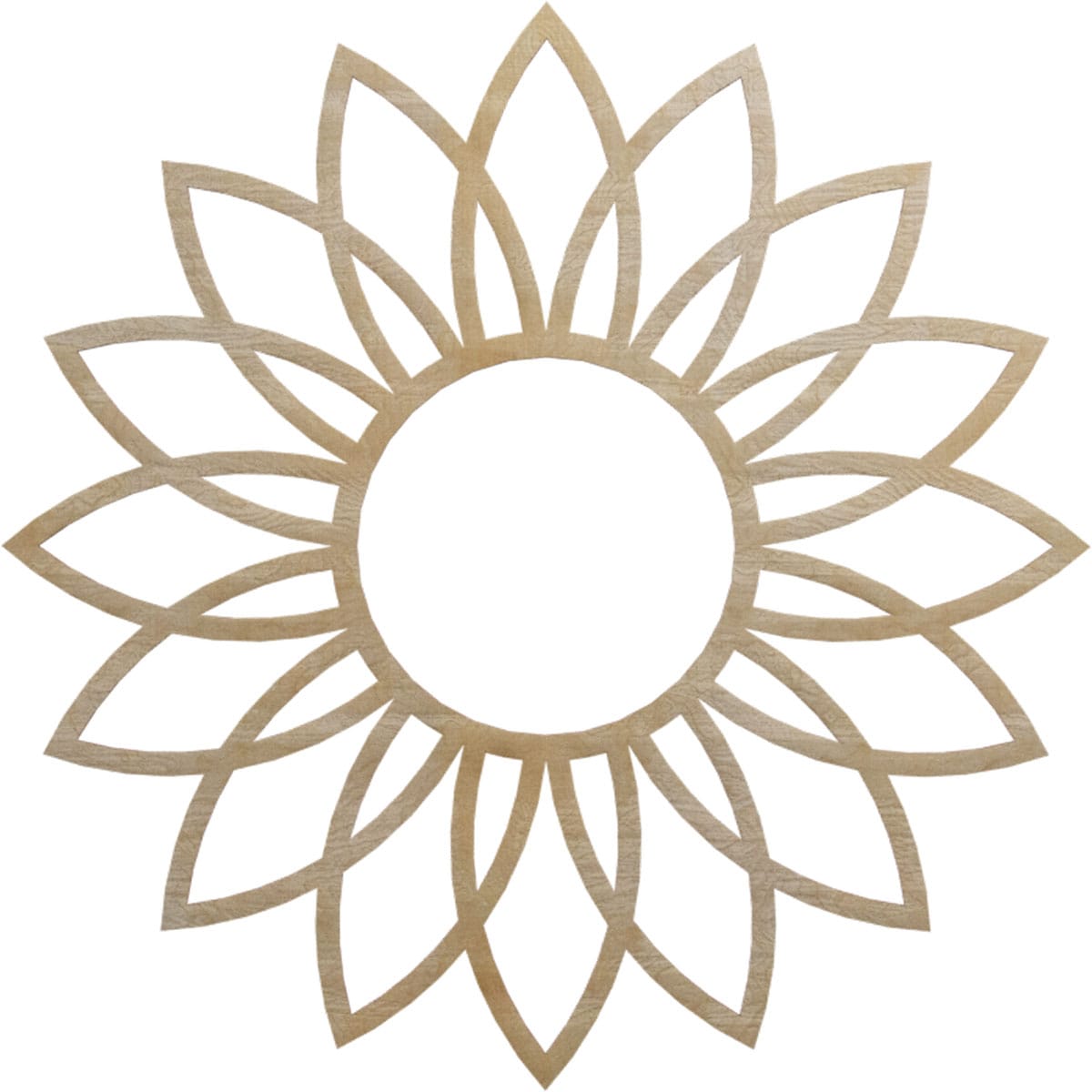 Ekena Millwork CMWP30X30X0250DABI Daisy Fretwork 30-in W x 30-in L Contemporary Birch Wood Whole Ceiling Medallion