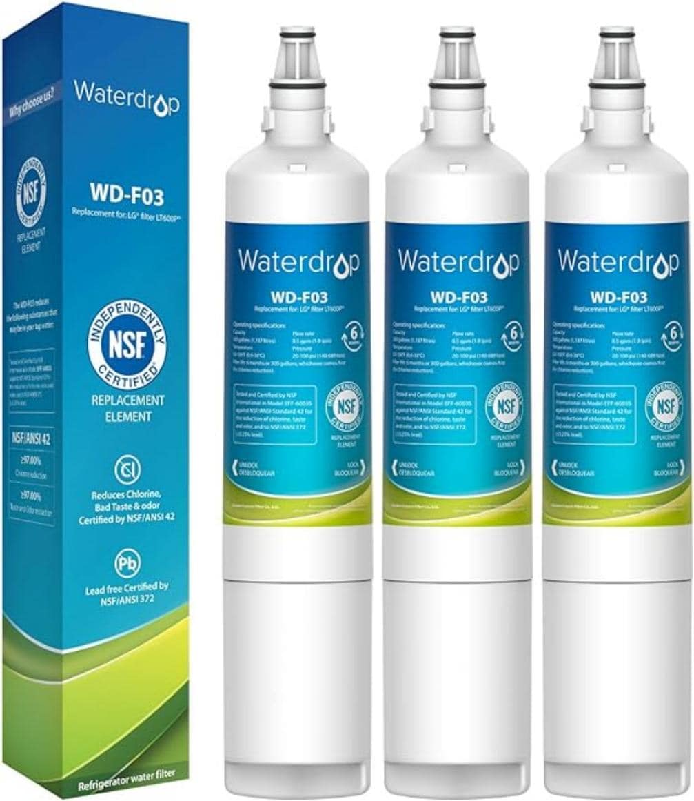 Waterdrop BL-WD-LT600P-3 Push-in Refrigerator Water Filter 3 -Pack