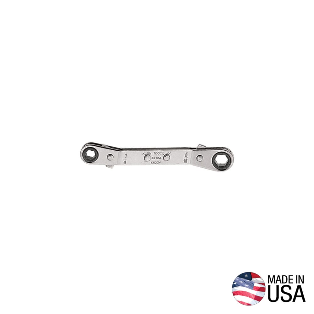 Klein Tools 68234 Reversible Ratcheting Box Wrench 1/4 x 5/16-Inch