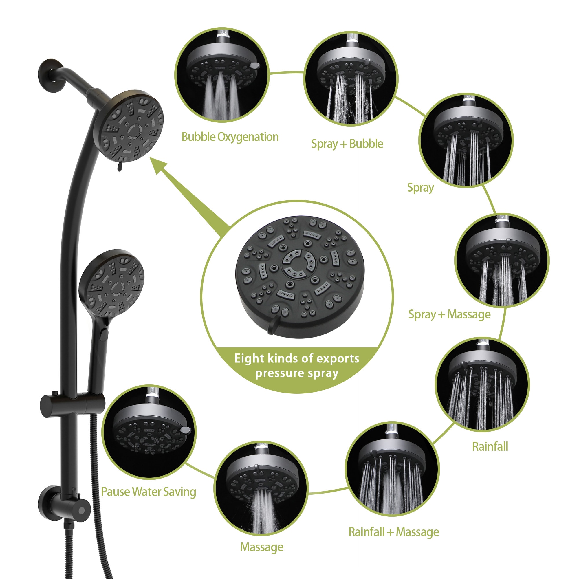 Clihome CL-007MB-SL Showerhead-Bar-Panels - View #6