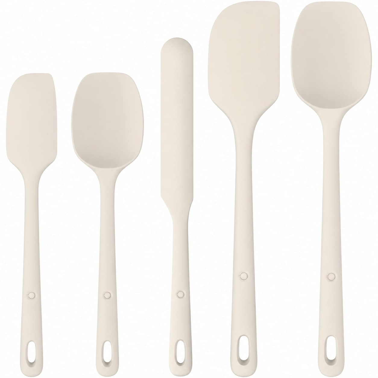 LILILIAN FMY  5 Piece Silicone Spatula Set Food Grade Heat Resistant Up to Six Hundred Degrees for Nonstick Cookware Cooking and Baking