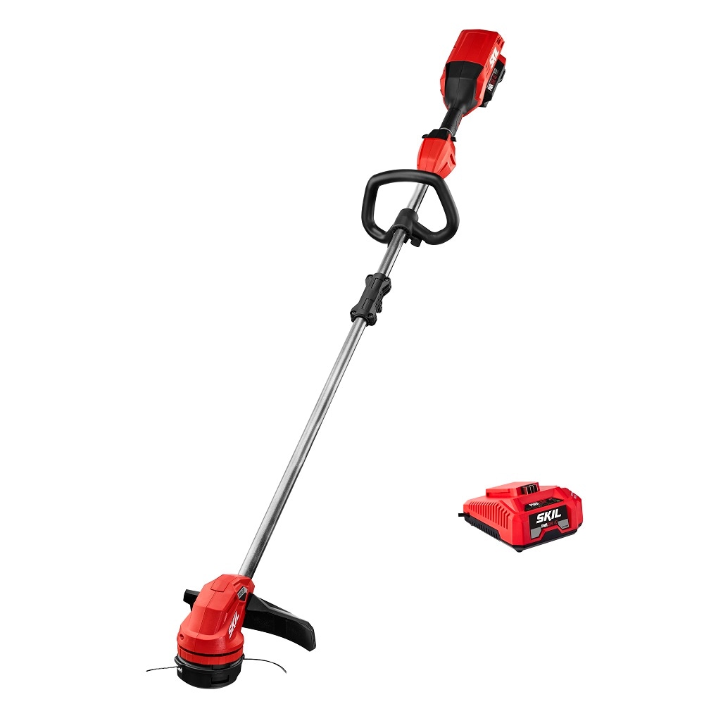 BLACK+DECKER 40-volt Max 13-in Straight Shaft Battery String Trimmer 1.5 Ah  (Battery and Charger Included) in the String Trimmers department at