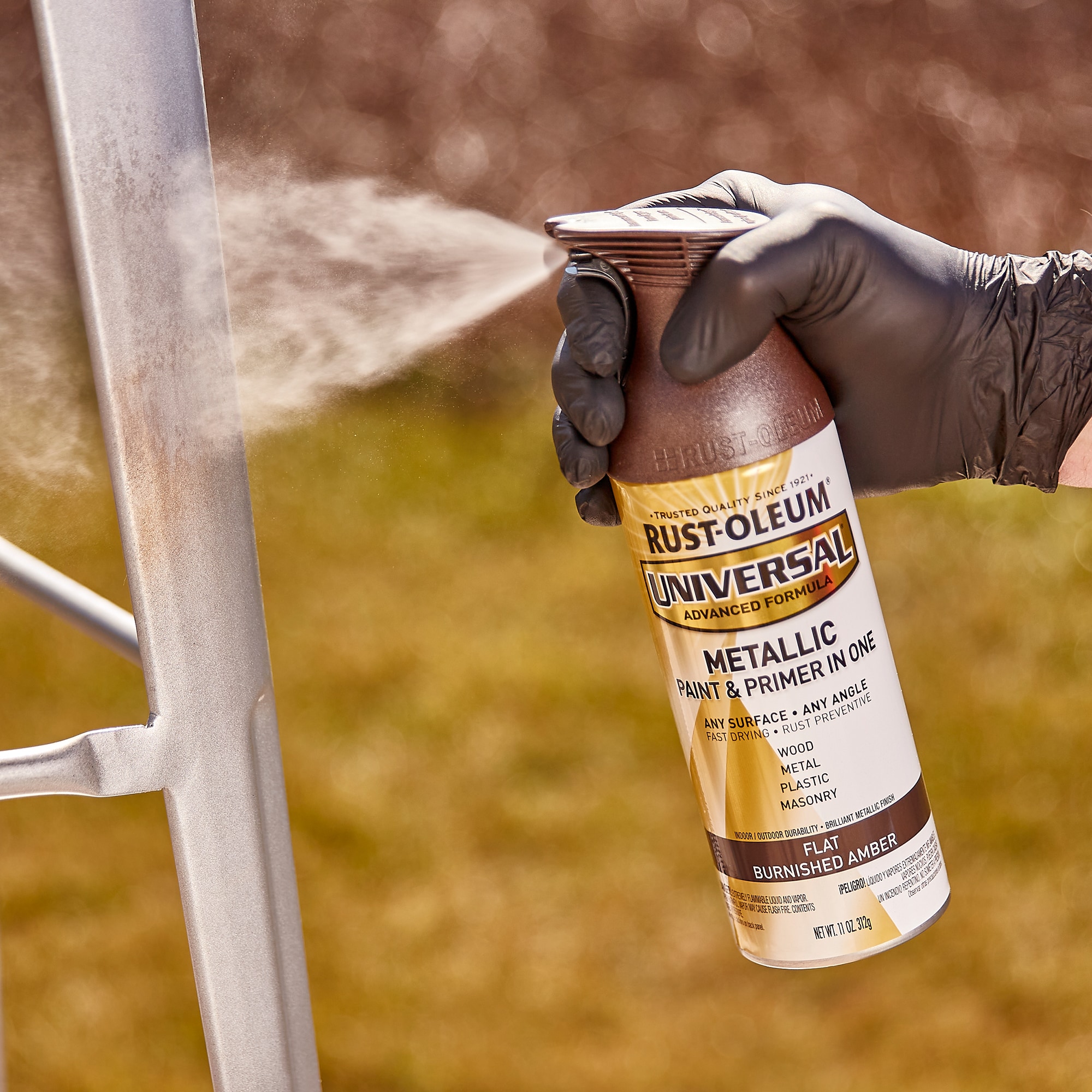 Rust-Oleum Stops Rust Metallic Burnished Brass Spray Paint 11 oz -  PaintPlace New York