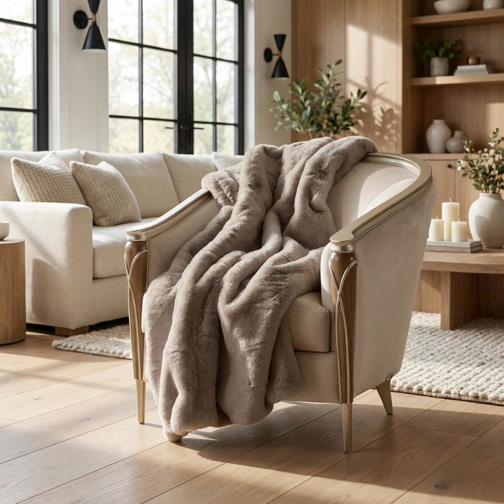 Michael Amini BTHO-5672-HOPKN-MSH Blankets-And-Throws - View #3