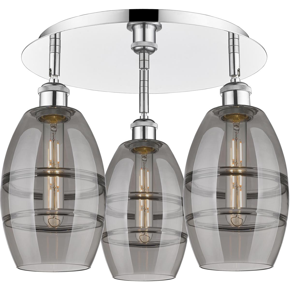 Innovations Lighting 2671472 516-3C-PC-G557-6SM Ballston Vaz Flush Mount Polished Chrome