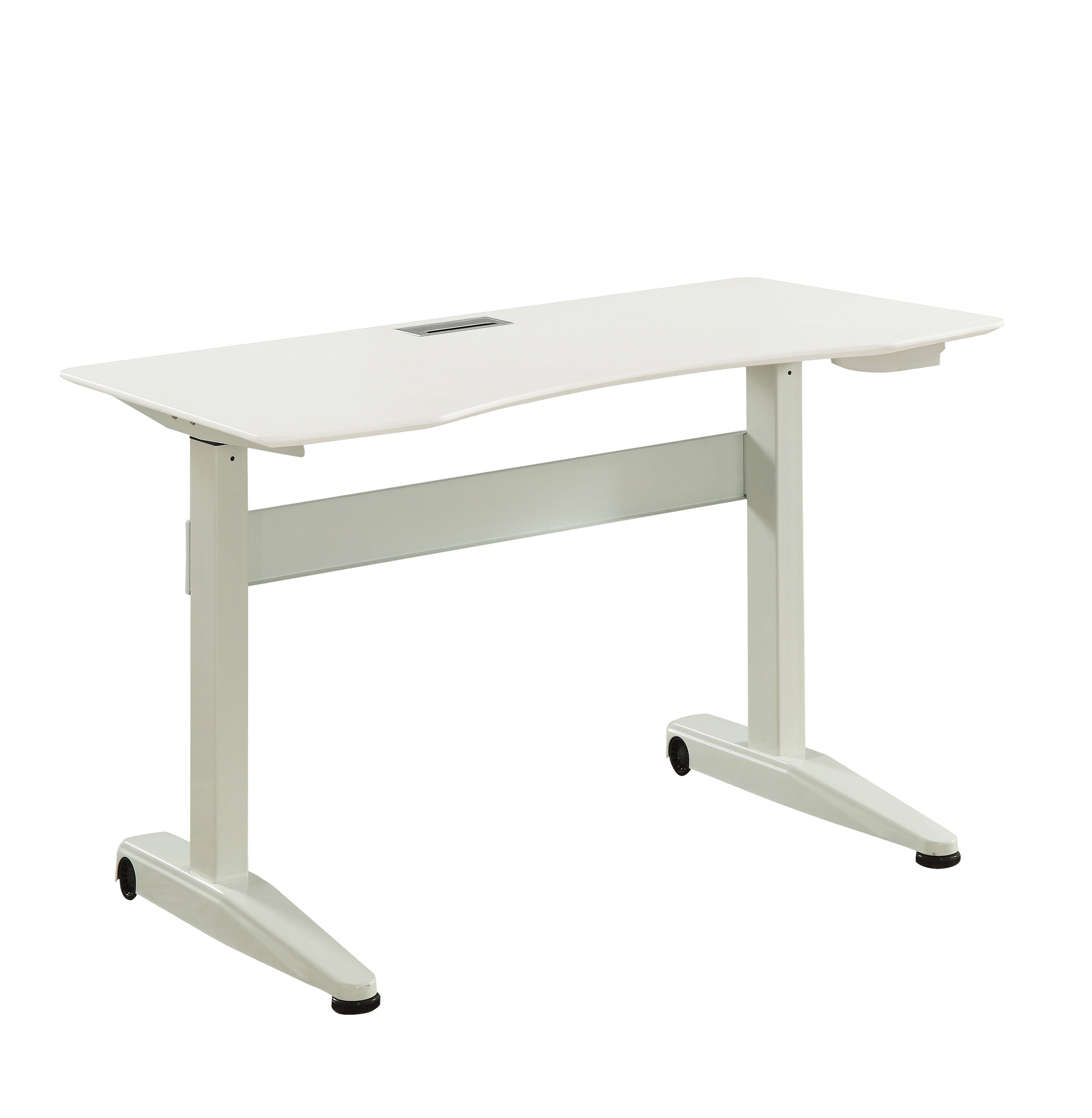 Lane 59.13-in White Modern/Contemporary Standing Desk | - Furniture of America IDF-DK6092WH-L