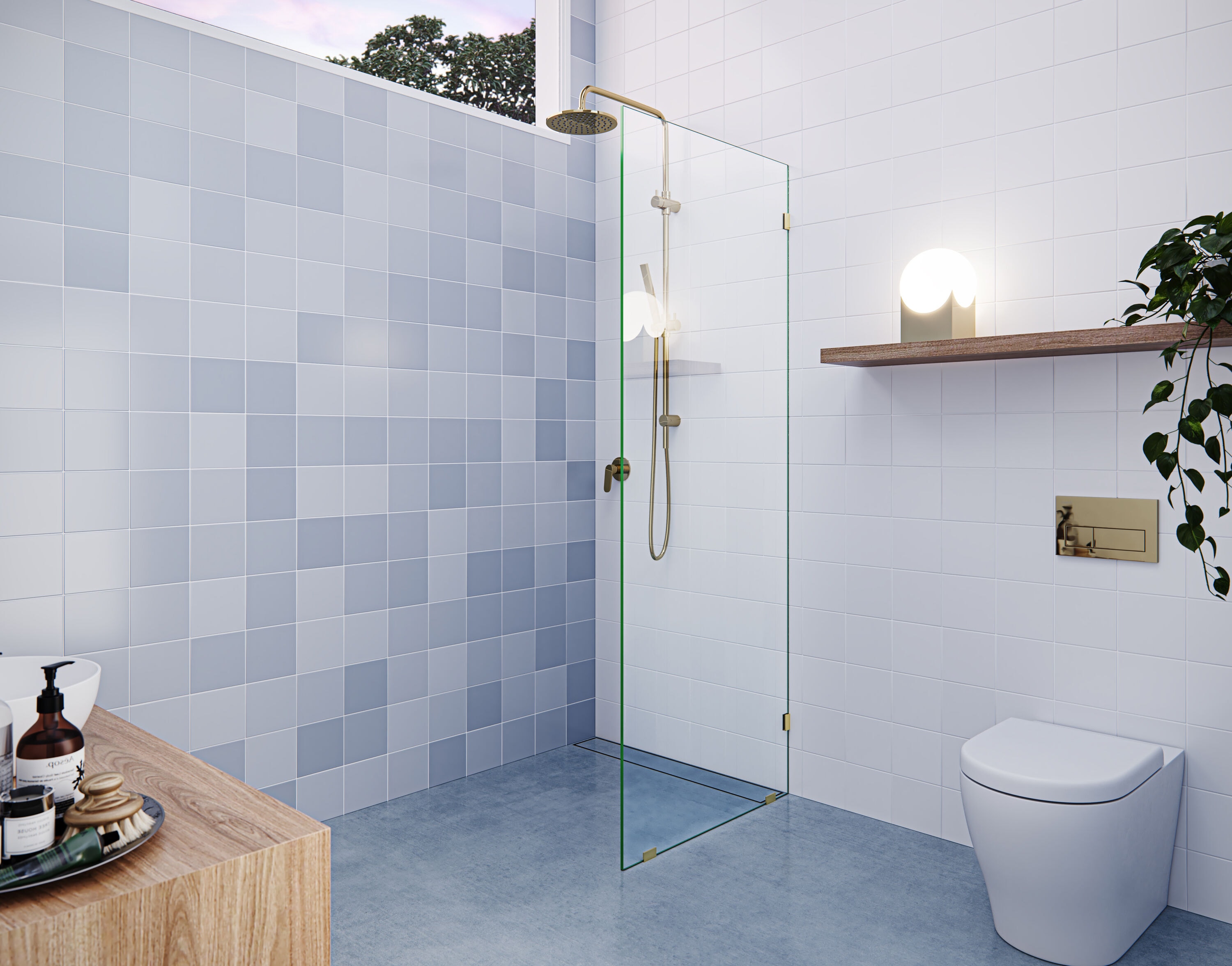 Glass Warehouse GW-SFP-27-PB Shower-Doors - View #3