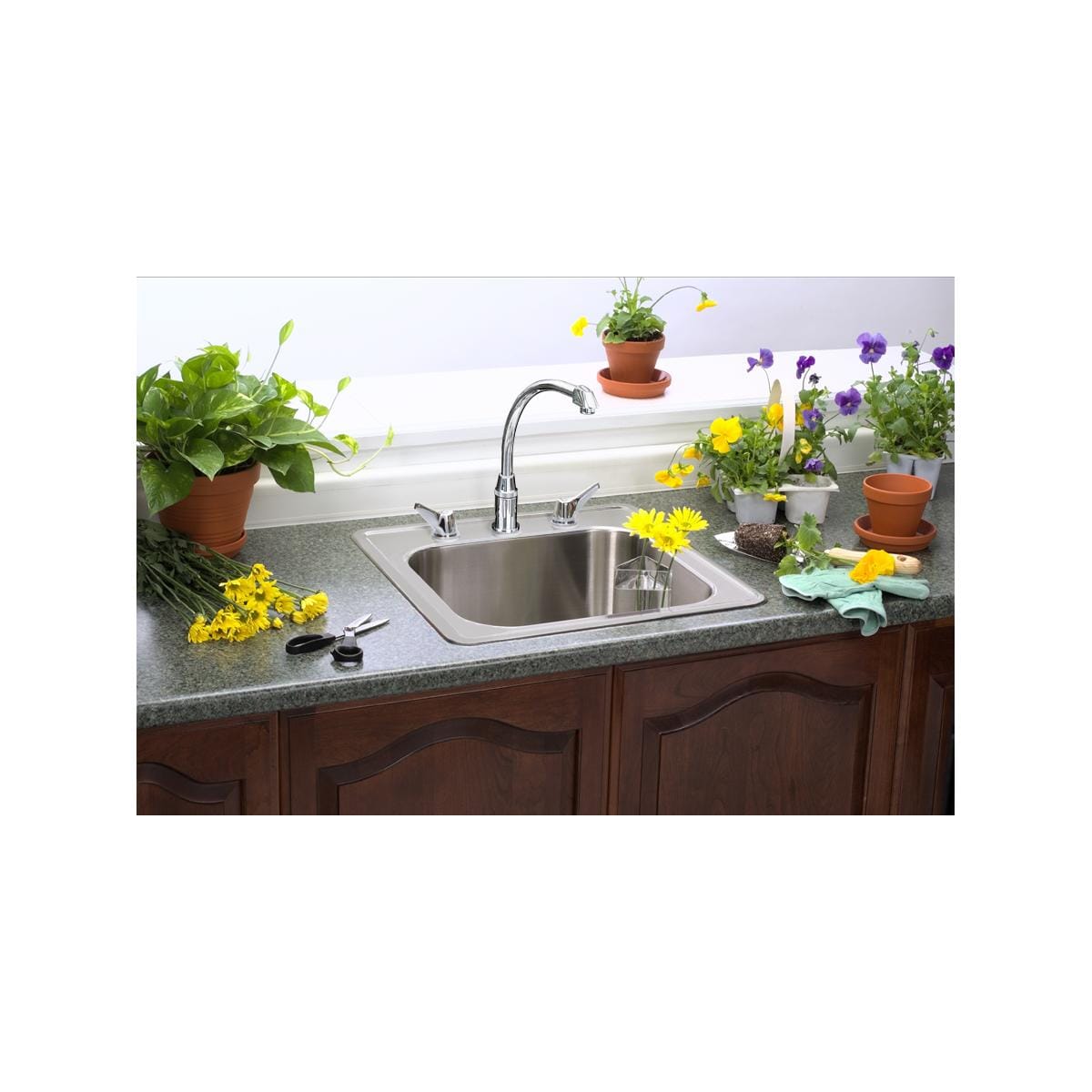 Ruvati Merino Drop-In 21-in x 20-in Stainless Steel Single Bowl Workstation  Kitchen Sink in the Kitchen Sinks department at