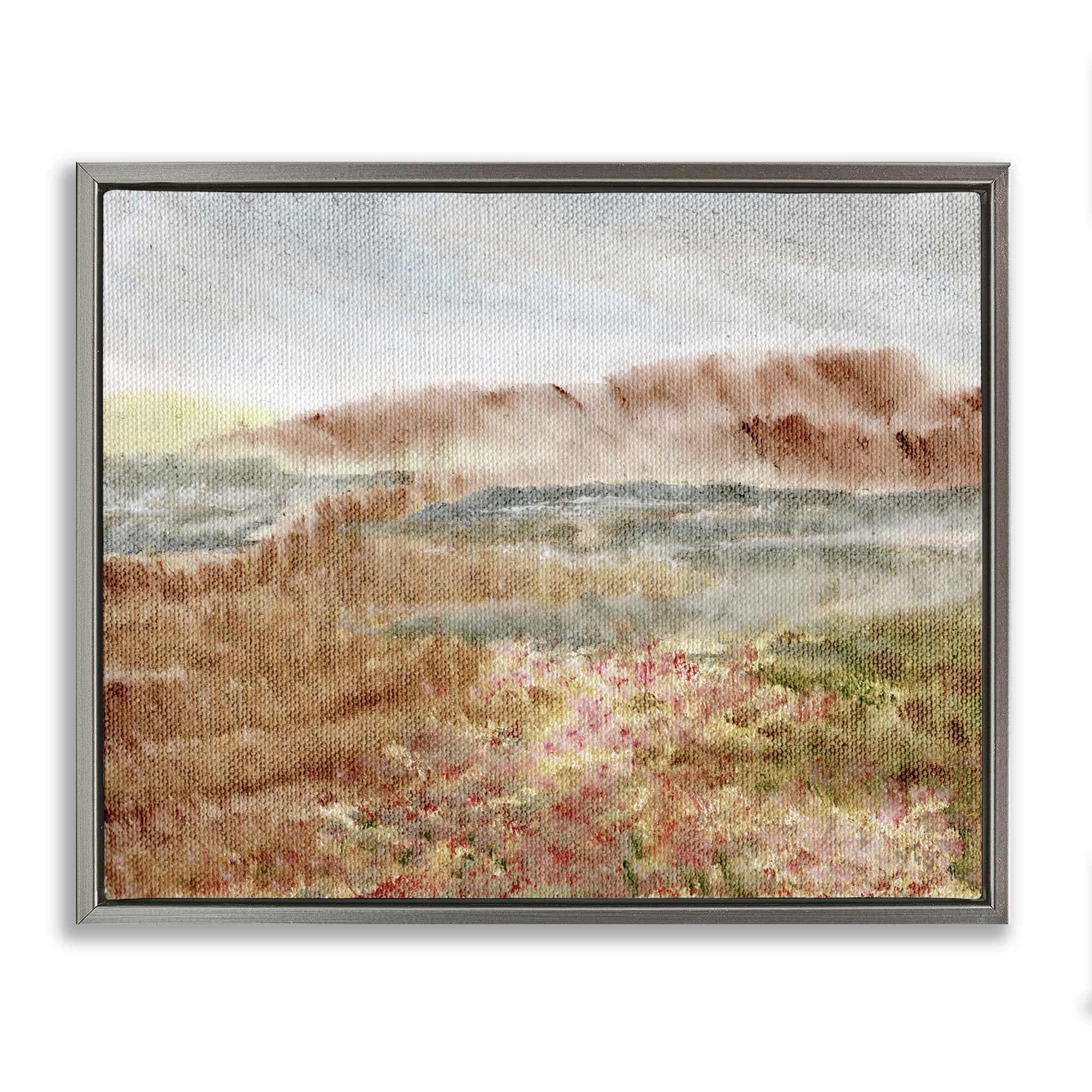 Stupell Industries BS-408-FFL-16X20 Vast Earthy Desert View Gray Framed Floater Canvas Wall Art By Nikita Jariwala 21 x 17