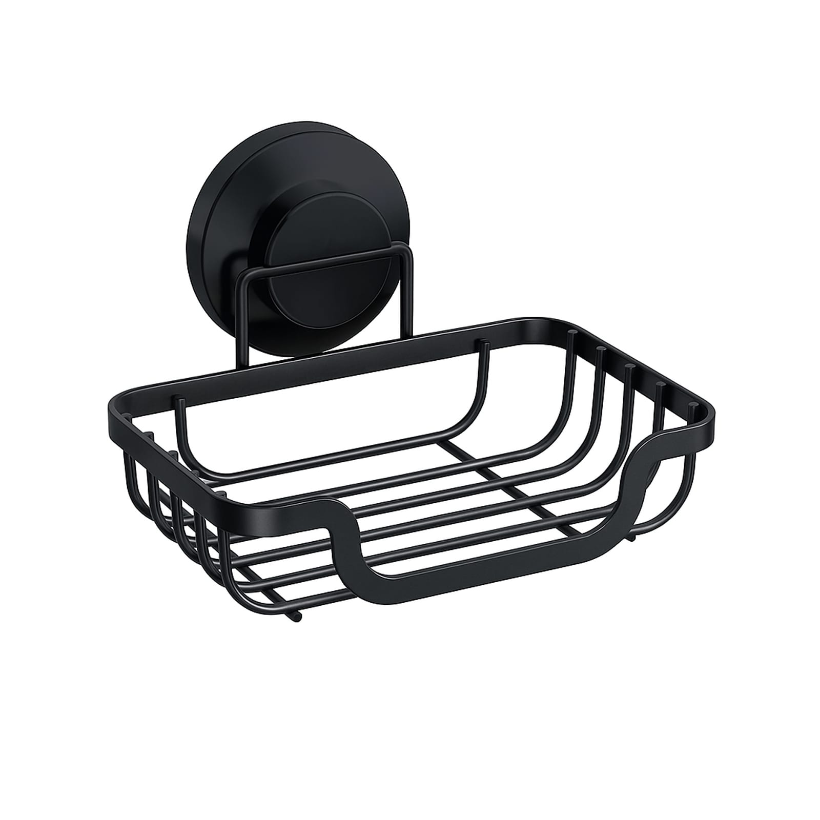 Etokfoks  black stainless steel suction cup soap dish wall mounted removable holder with drainage for shower bathroom and kitchen