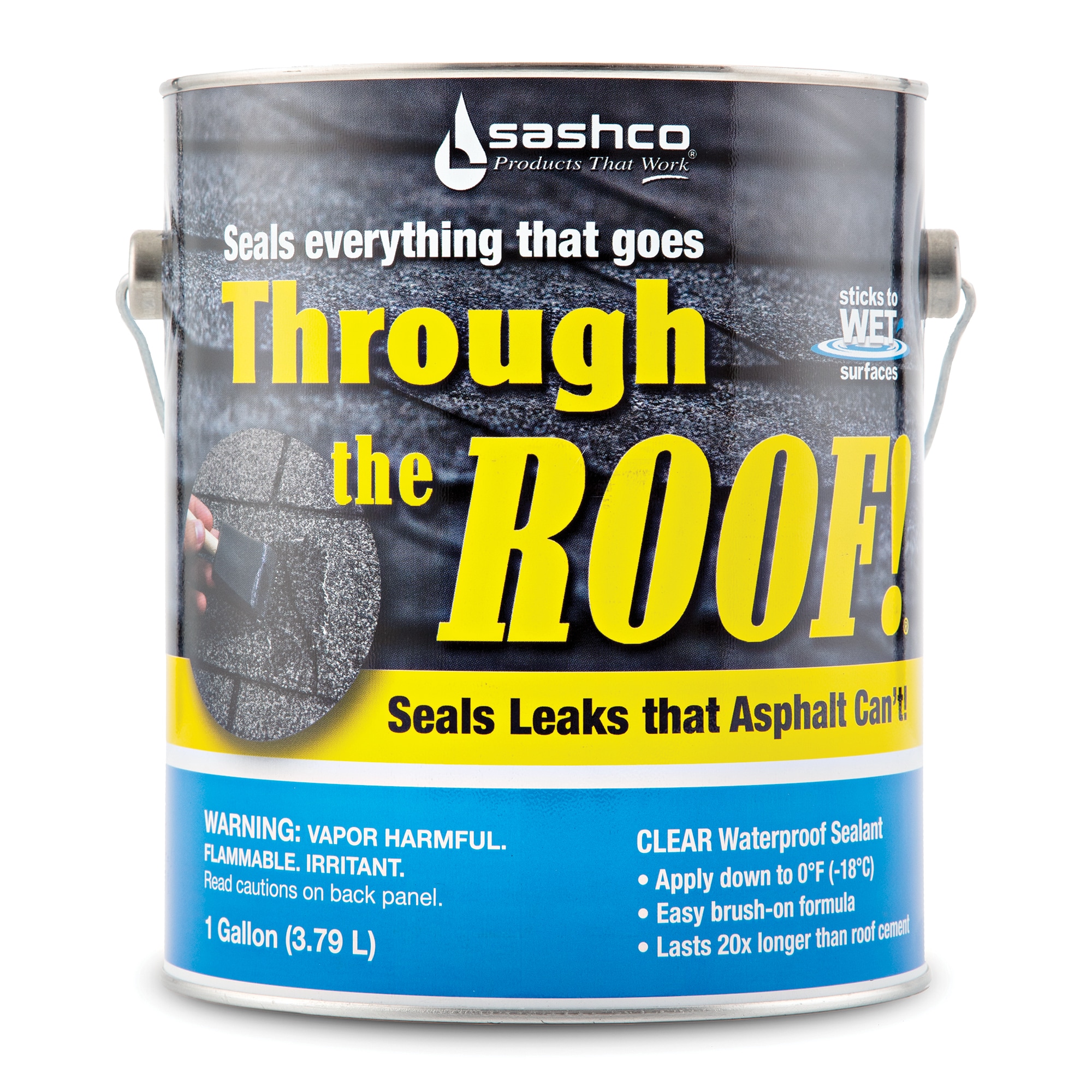 Through the Roof 2-Pack 1-Gallon Clear Paintable Solvent Caulk | - Sashco 14004