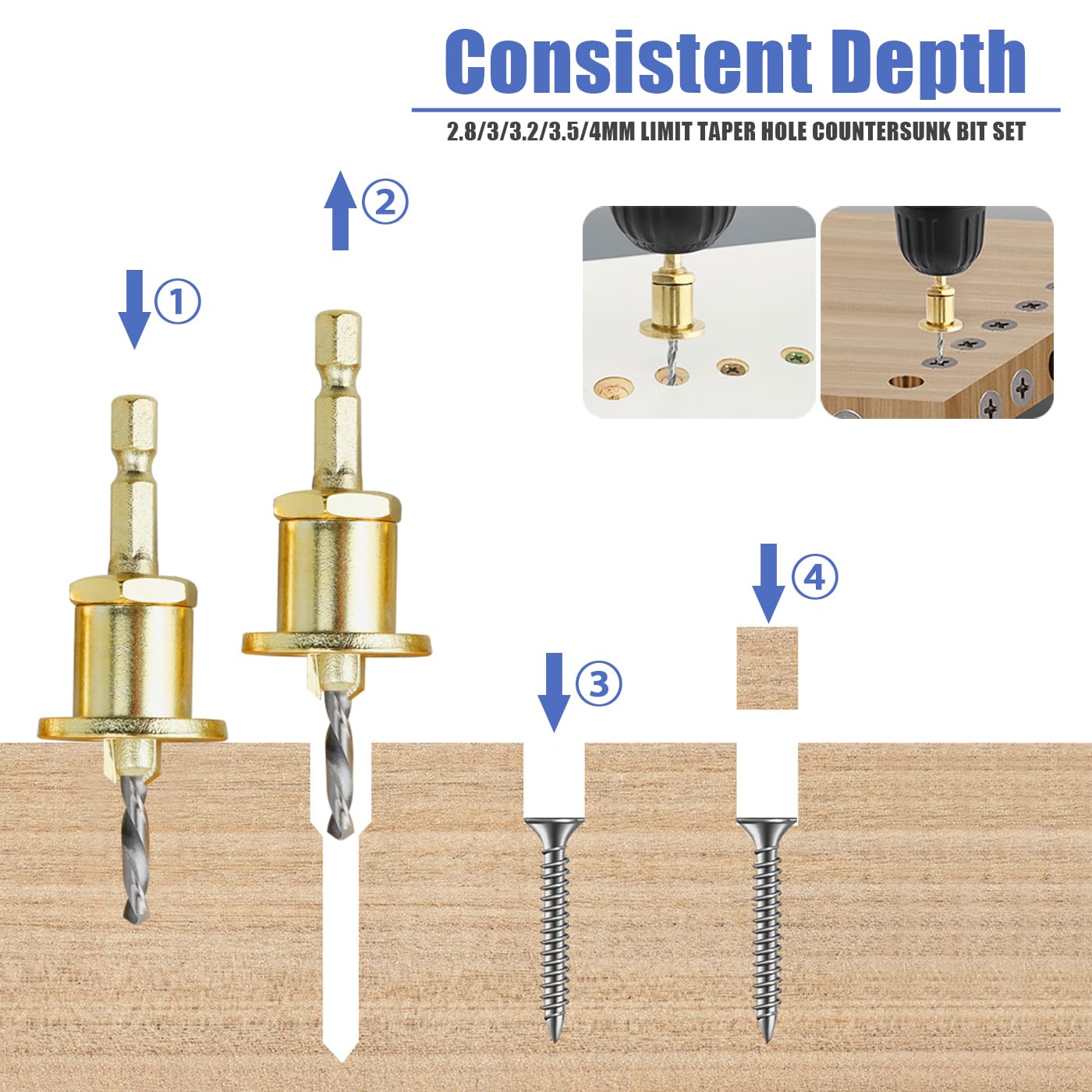 SenQWFa LDC0810Q329 Metal-Step-Drill-Bits - View #3