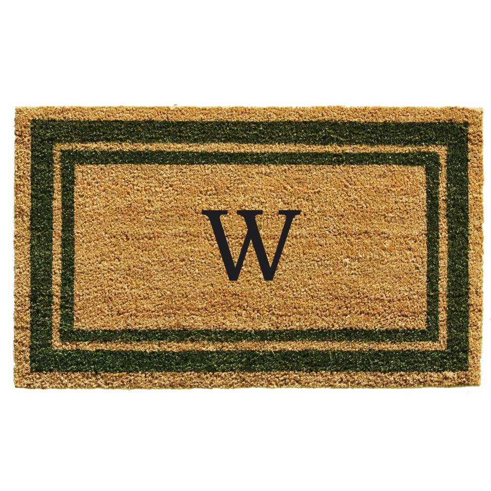 Callowaymills 153041830W 2-ft x 3-ft Natural/Sage Green Coir/Vinyl Rectangular Indoor or outdoor Decorative Door mat