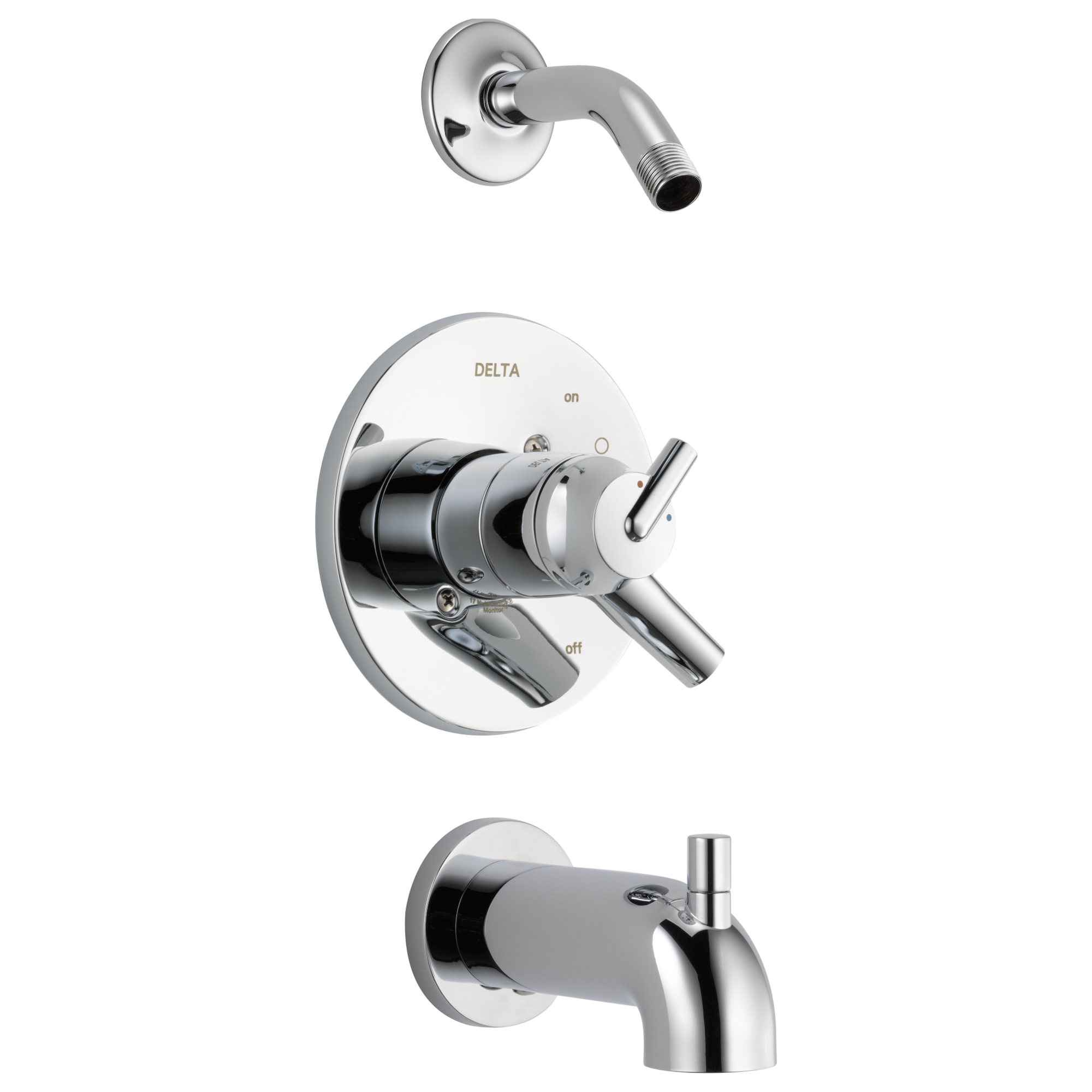 Delta T17459-LHD Trinsic Chrome 2-handle Sold separately Bathtub and shower Faucet