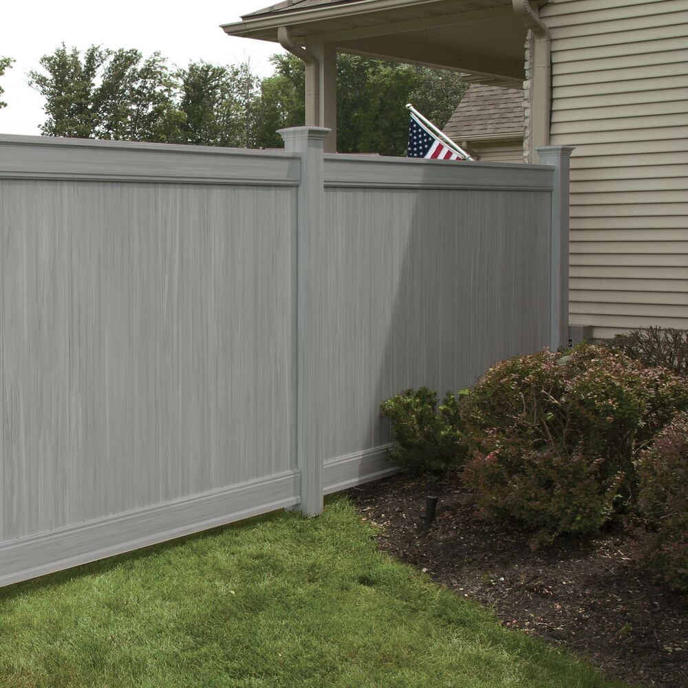 CATALYST Emblem 8-ft W Coastal Cedar Privacy Vinyl Flat-top Fence panel
