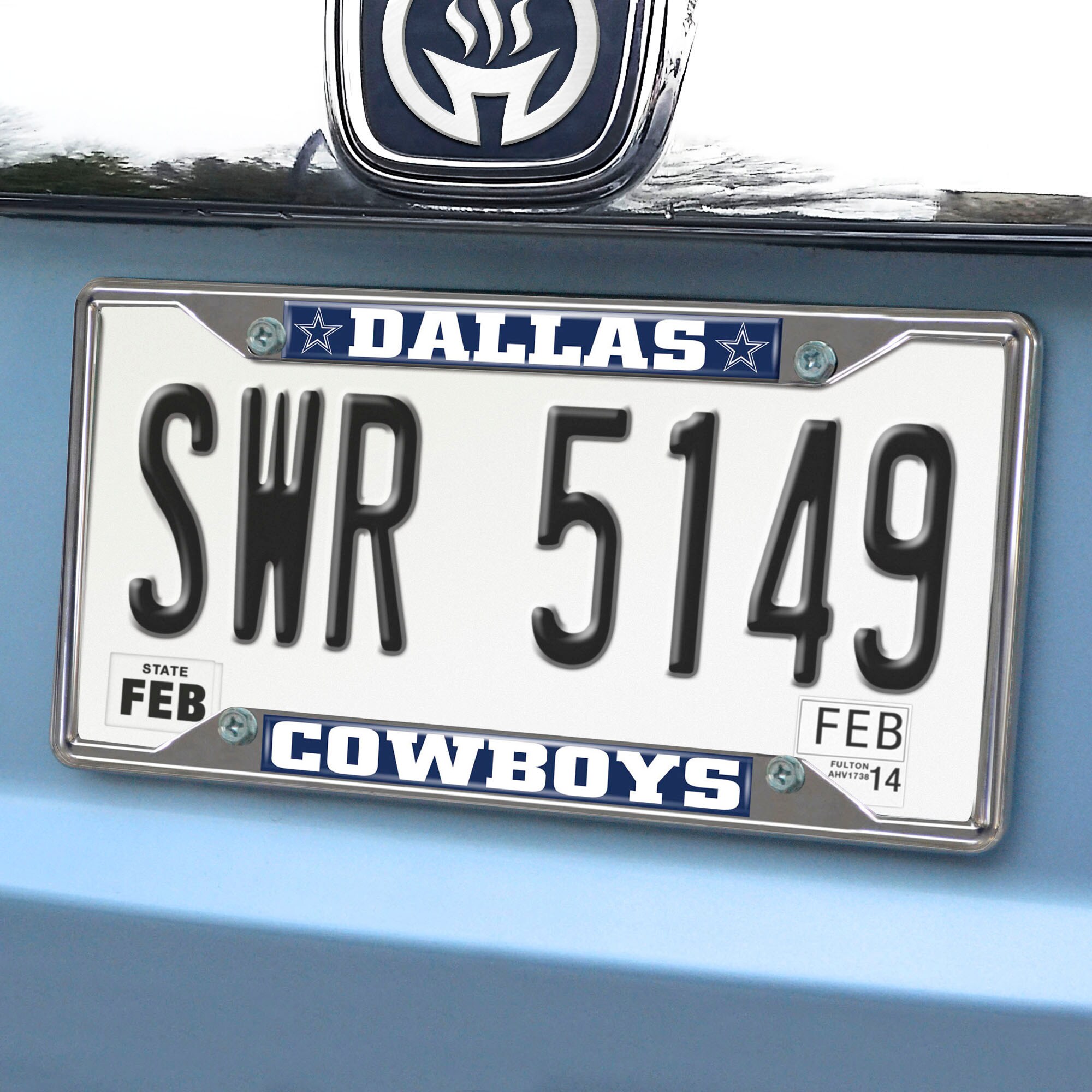 Dallas Cowboys #1 Dad Lightweight Metal License Plate